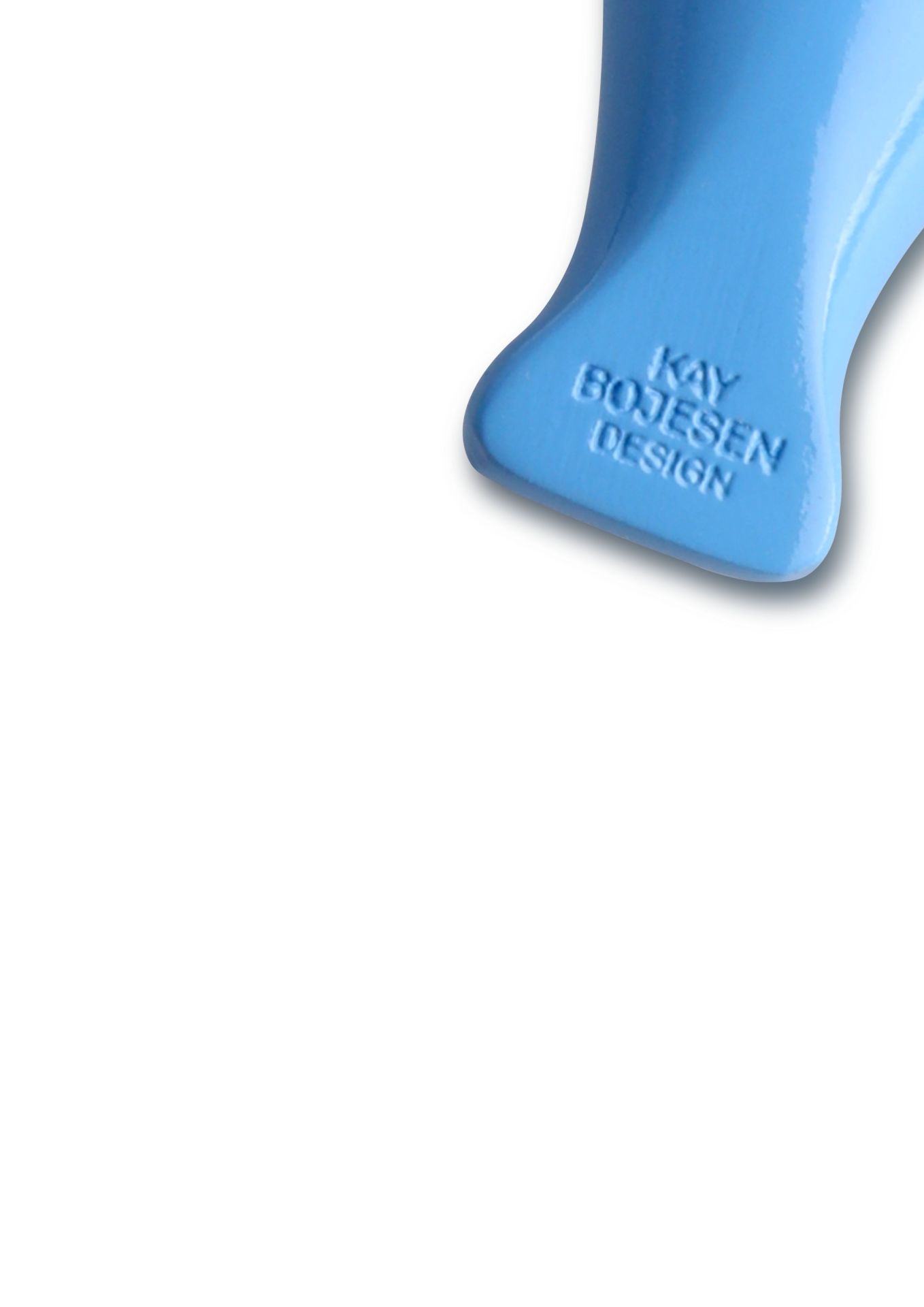 Vogel Blauw sleutelhanger van zilverkleurig metaal met natuurlijk leer Kay Bojesen