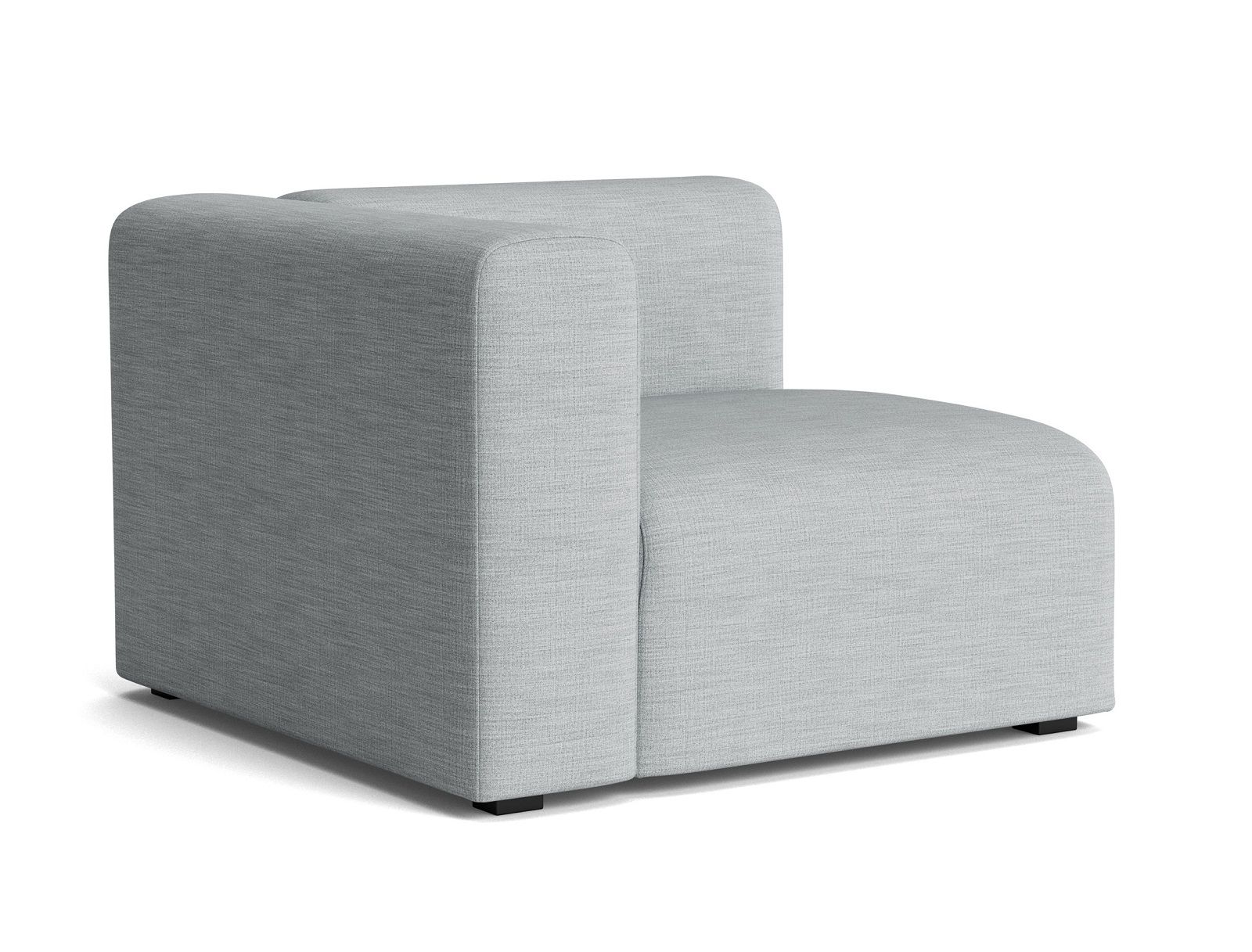 Graues Hay Mags Sofa Modul (links) mit Armlehne, modernes Design für Wohnzimmer.