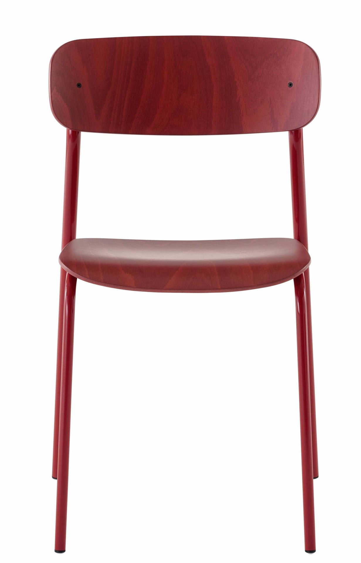 S 243 Stahlrohrstuhl in Olivgrün von Thonet, ein Einzelstück mit minimalistischem Design und rotem Stahlrohrgestell.
