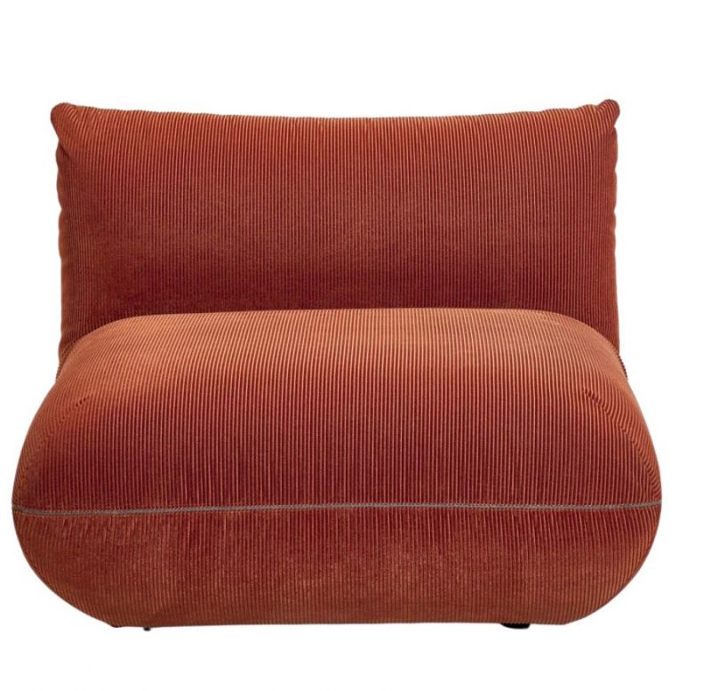 Nahaufnahme des Jalis 21 Modulsofas von Cor, ein Sessel ohne Armlehnen in Cordoptik.