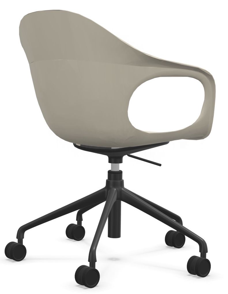 Elephantino fauteuil met vijfpootsonderstel en wieltjes van KRISTALIA