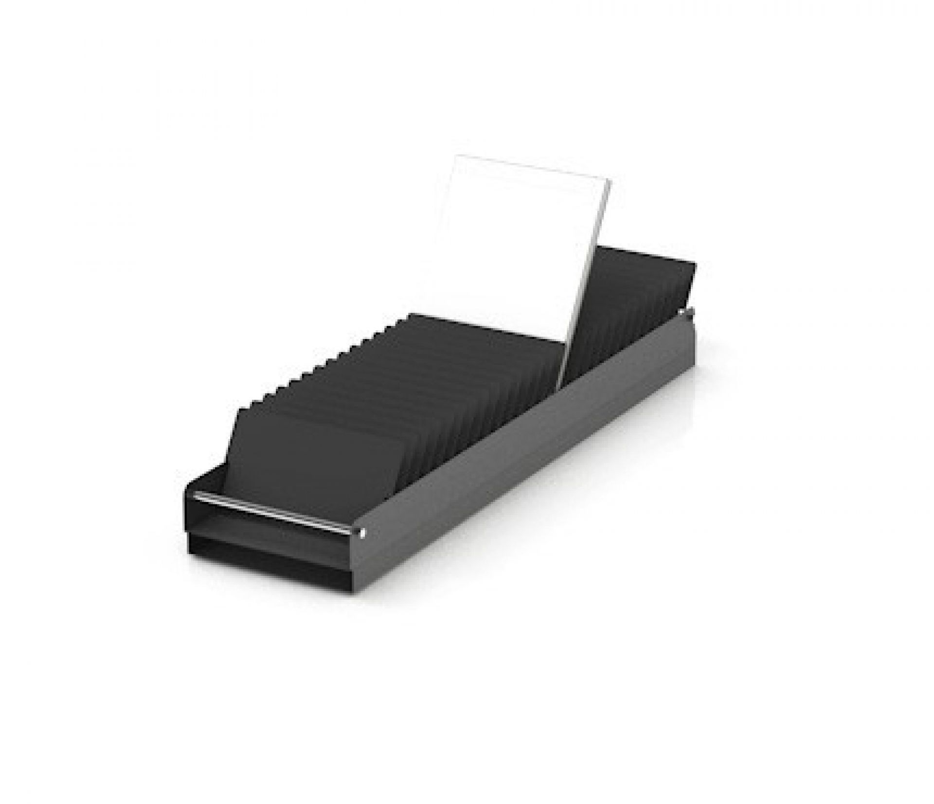 USM Haller Inos CD Einsatz 50 cm, Zubehör für modulare Möbel, graues Ordnungssystem für CDs.