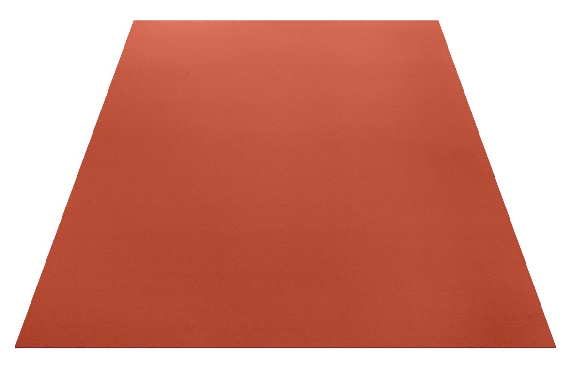 Rechteckiger, terracottafarbener Teppich von Hey-Sign aus Filz, ideal für Wohnzimmer und Schlafzimmer.