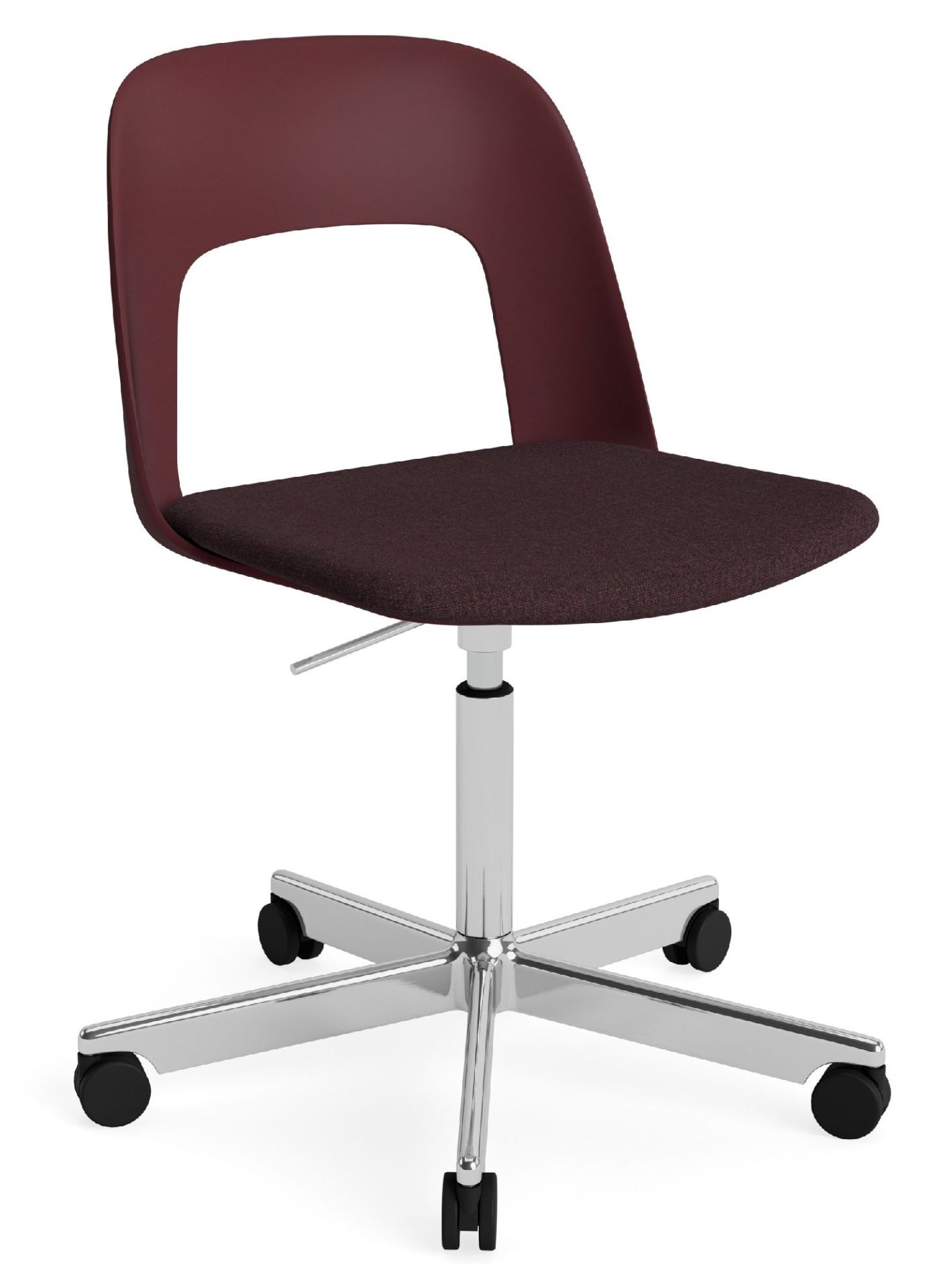 Layout Side Chair 143 stoel met vijfpoot en draaivoet van Hay