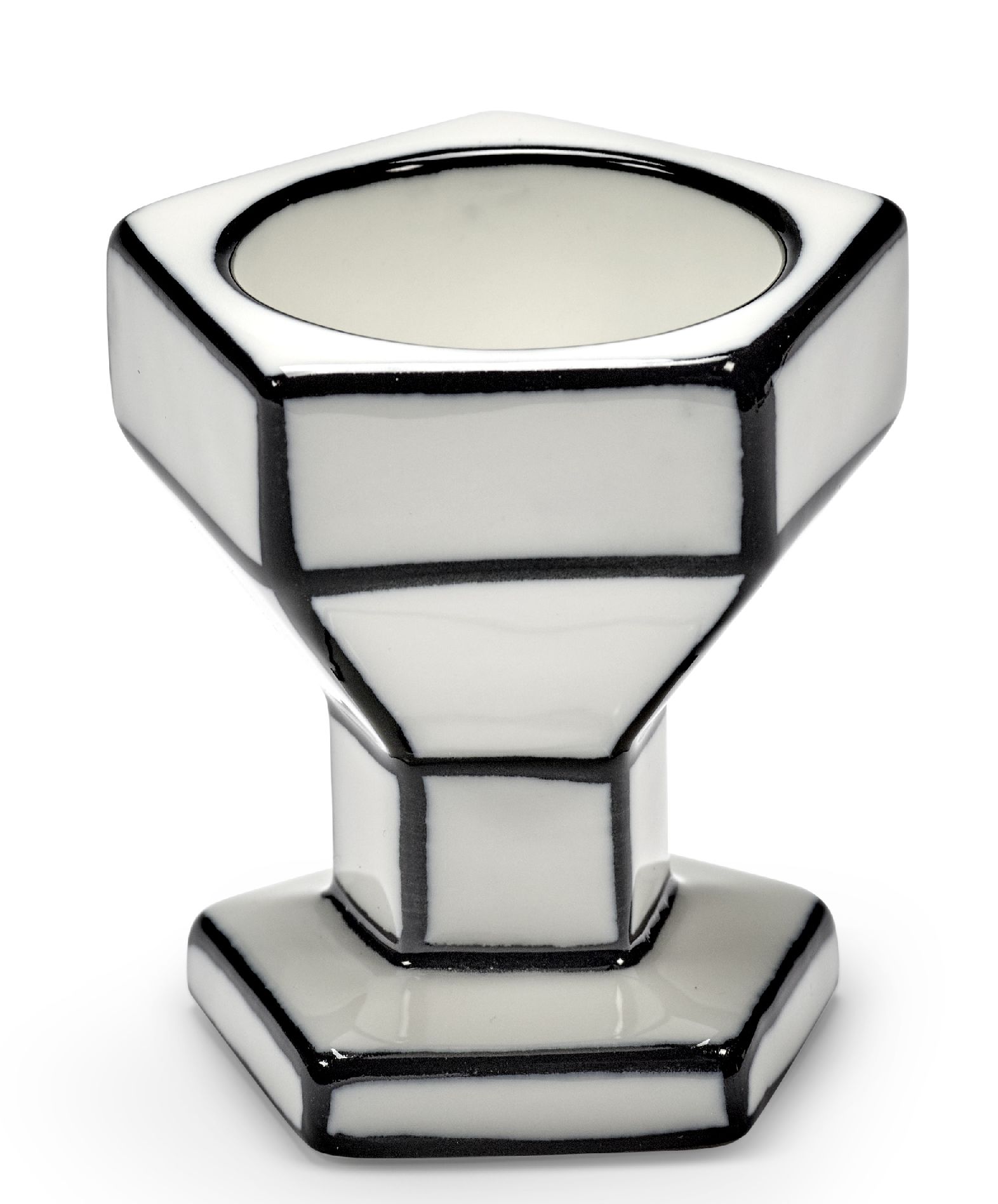 Serax Witte/Zwarte Eiercups Carte Blanche   