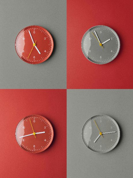Wandklok Hay Rood