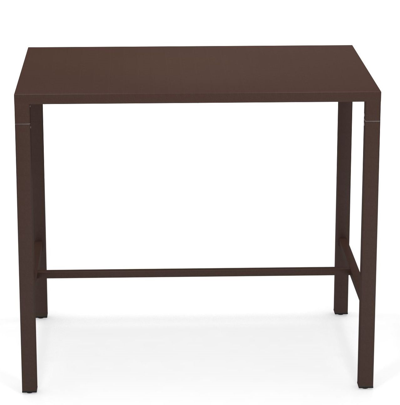 Nova Hochtisch Outdoor Emu, brauner, moderner Stehtisch für den Garten oder die Terrasse, Metallgestell.