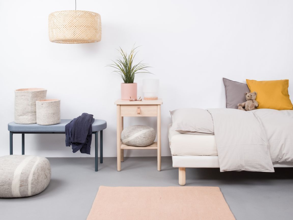 Mono rechthoekig viltkleed 160 x 230 cm myfelt  Merle (roze)