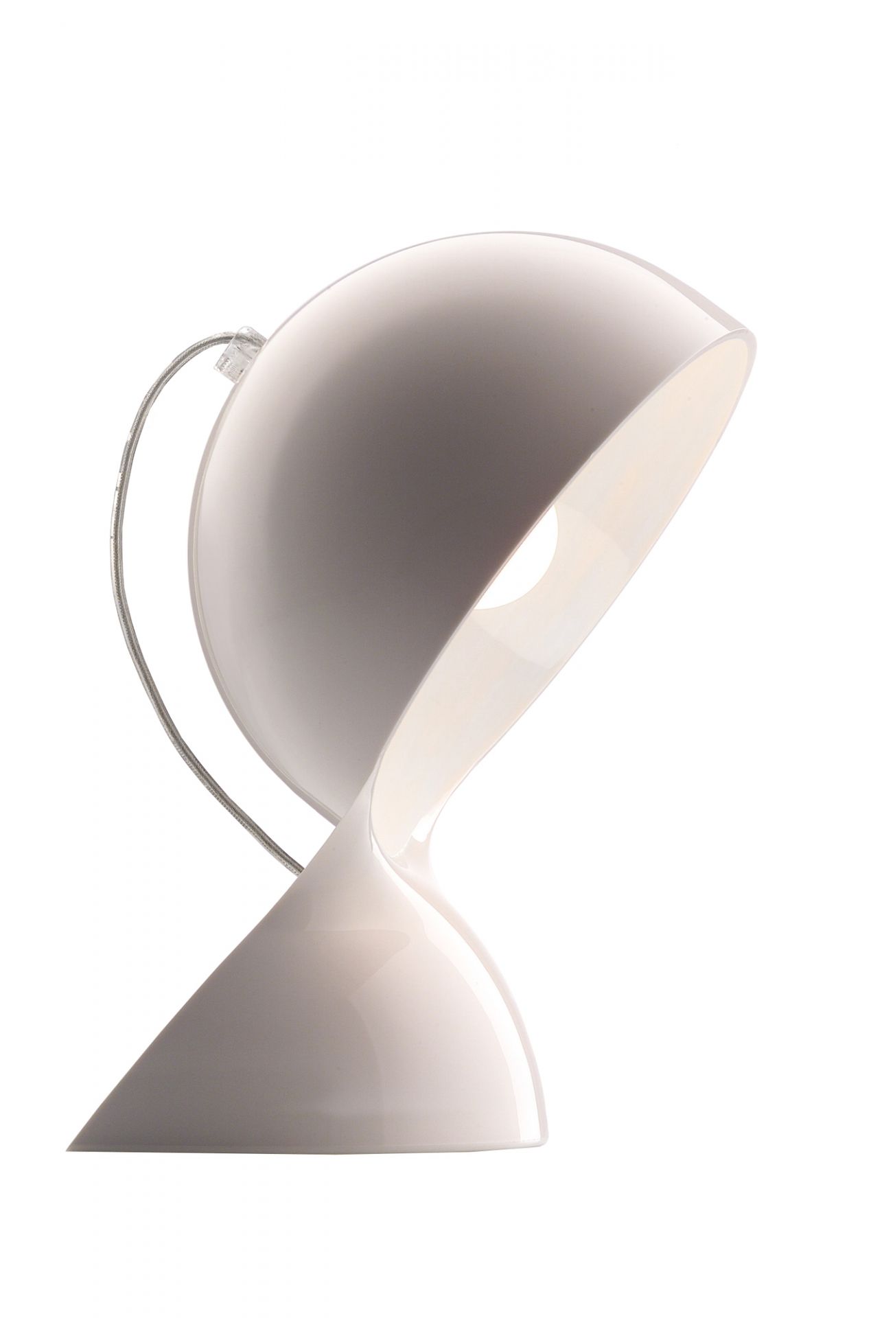 Weiße Dalu Tischleuchte von Artemide: Moderne Designleuchte für Schreibtisch oder Nachttisch.