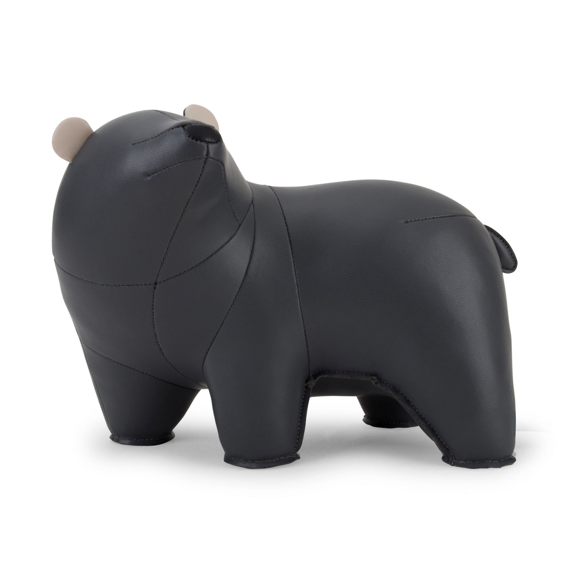 Dunkelgraue Bär Buchstütze von Züny, ideal für Kinderzimmer und Bücherregale. Dekoratives Accessoire.