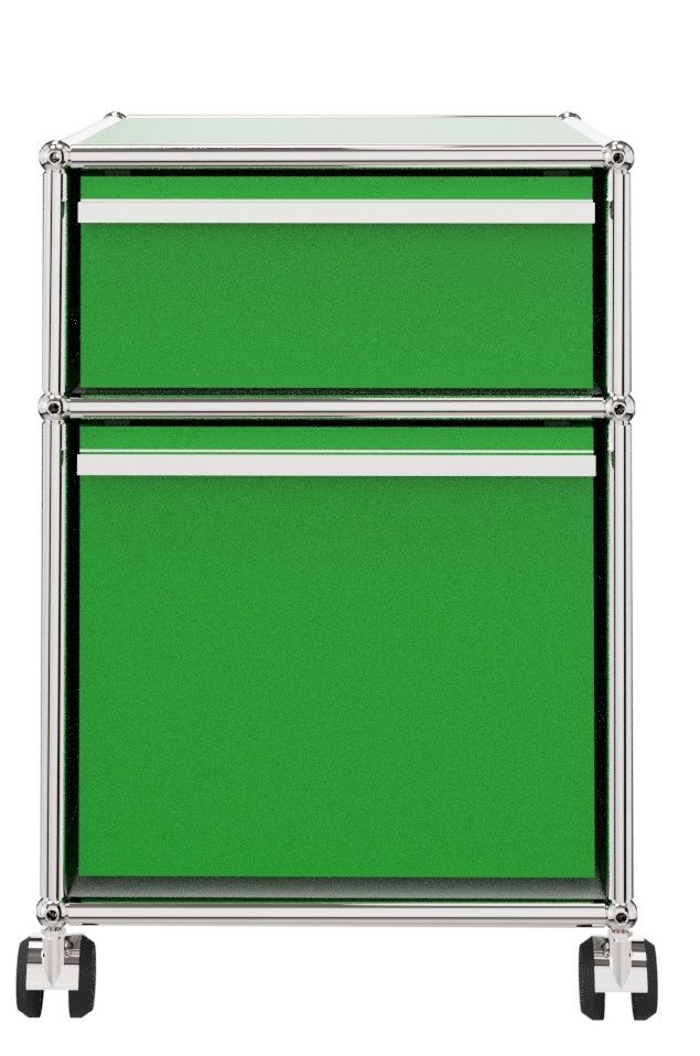 USM Haller rolcontainer met hangmappen – groen