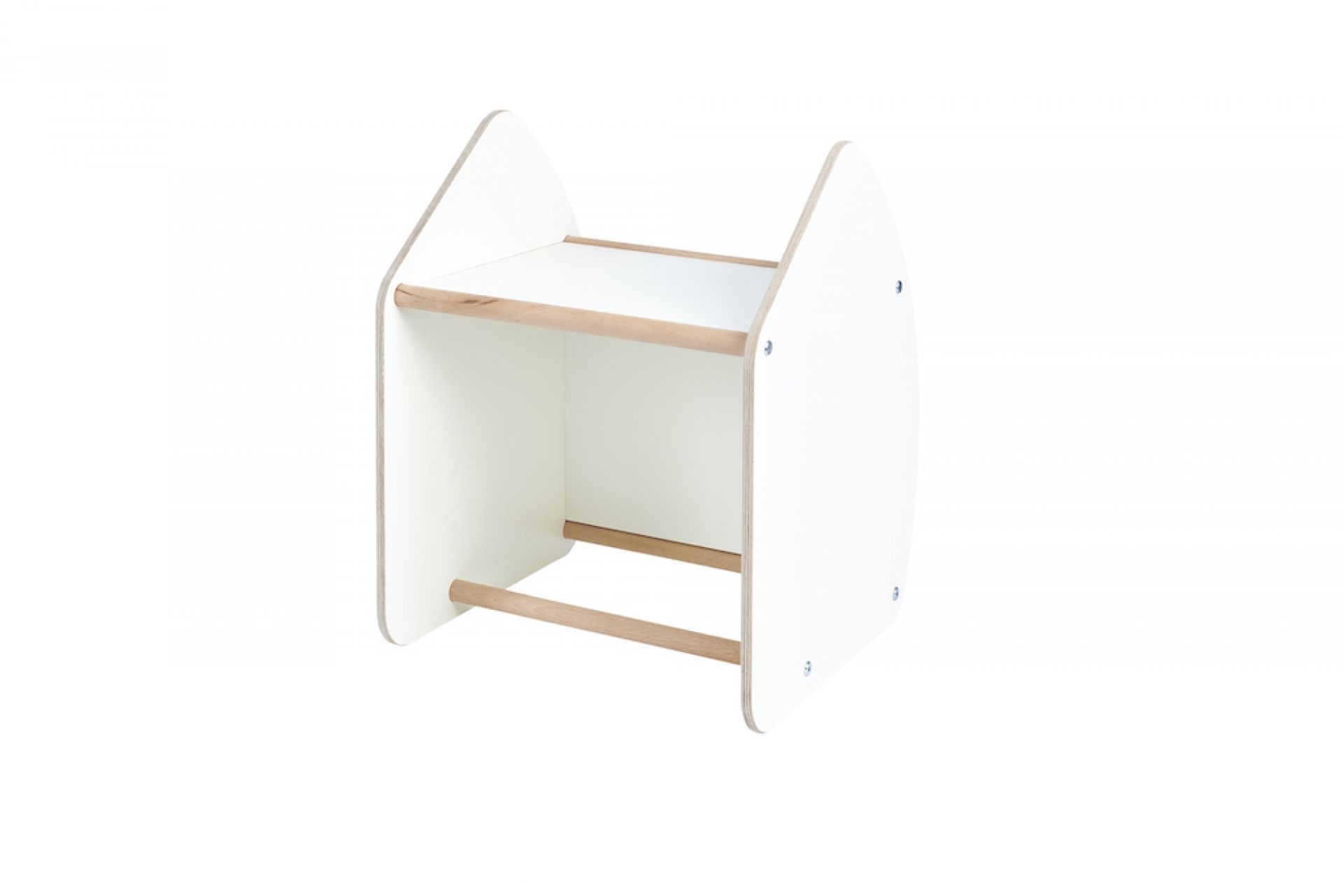 Tojo Kids Multi: Weißer Kindertisch und Hocker aus Holz, vielseitig einsetzbar und robust.