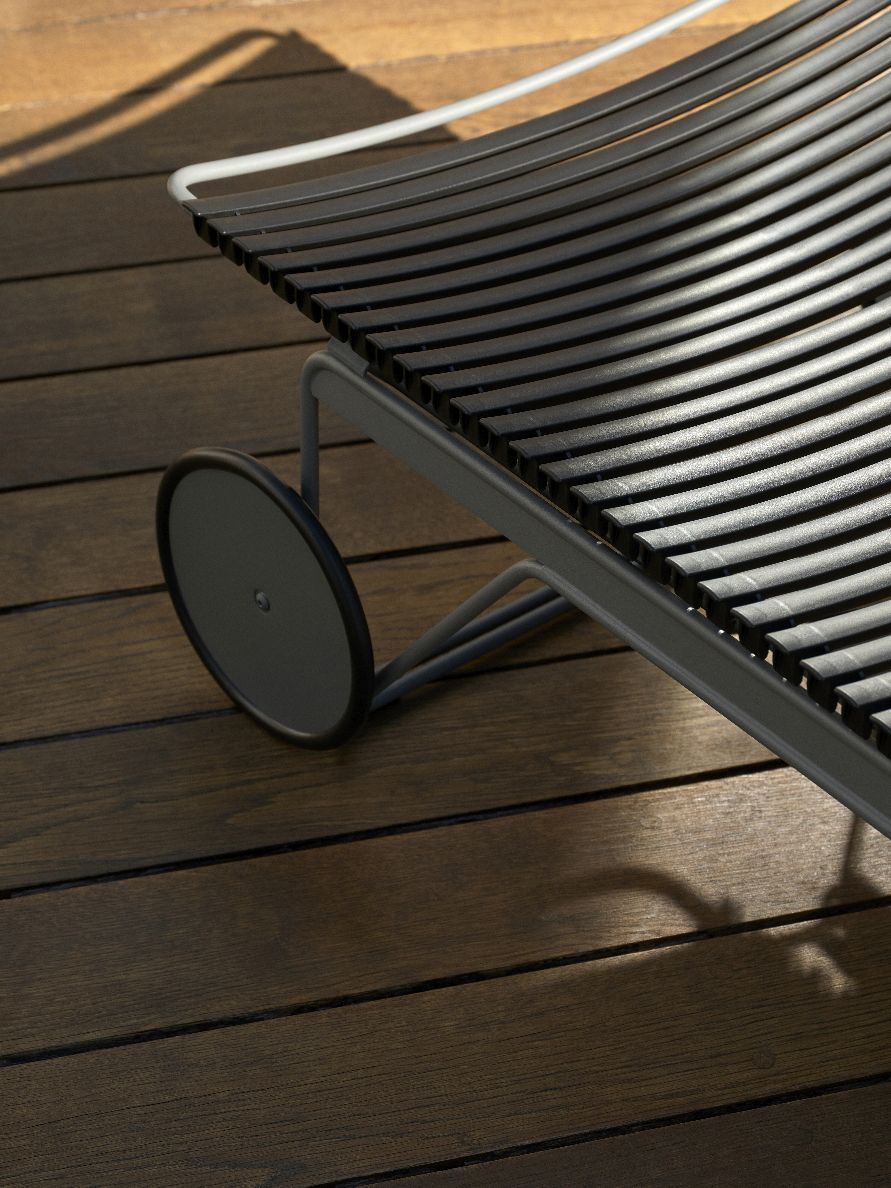 Click verstelbare chaise longue voor buiten Houe