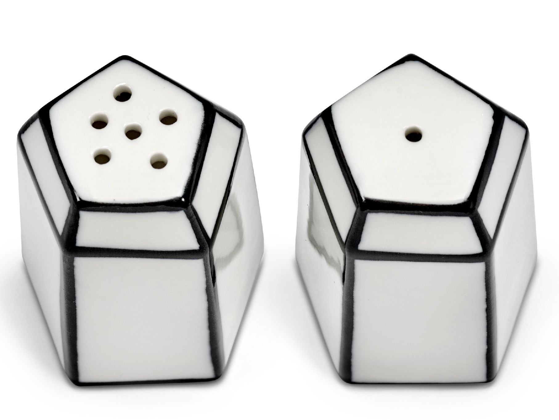 Zout- en peperstrooier set wit/zwart Carte Blanche Serax