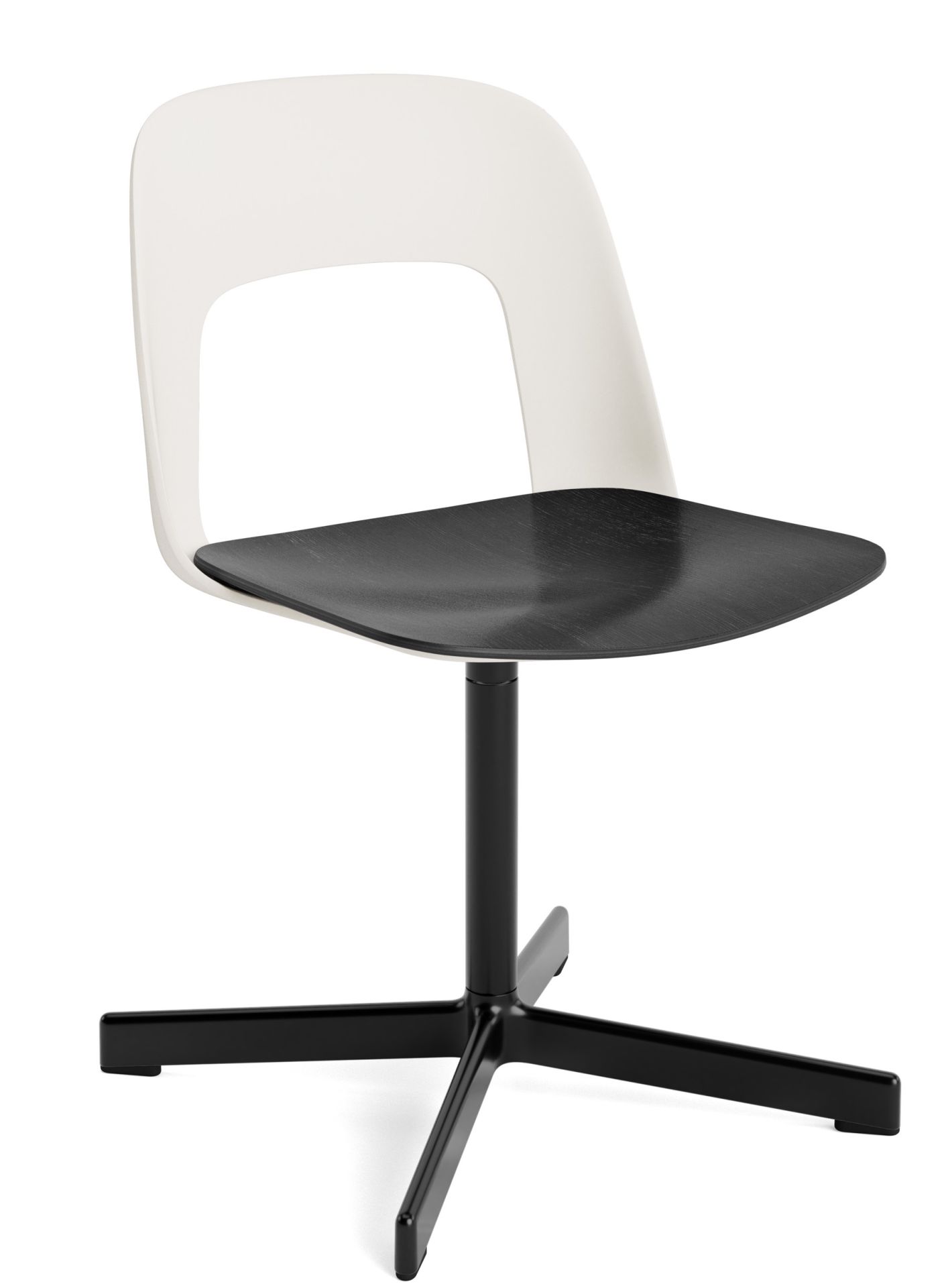 Layout Side Chair 132 stoel met vierpotig draaivoet Hay