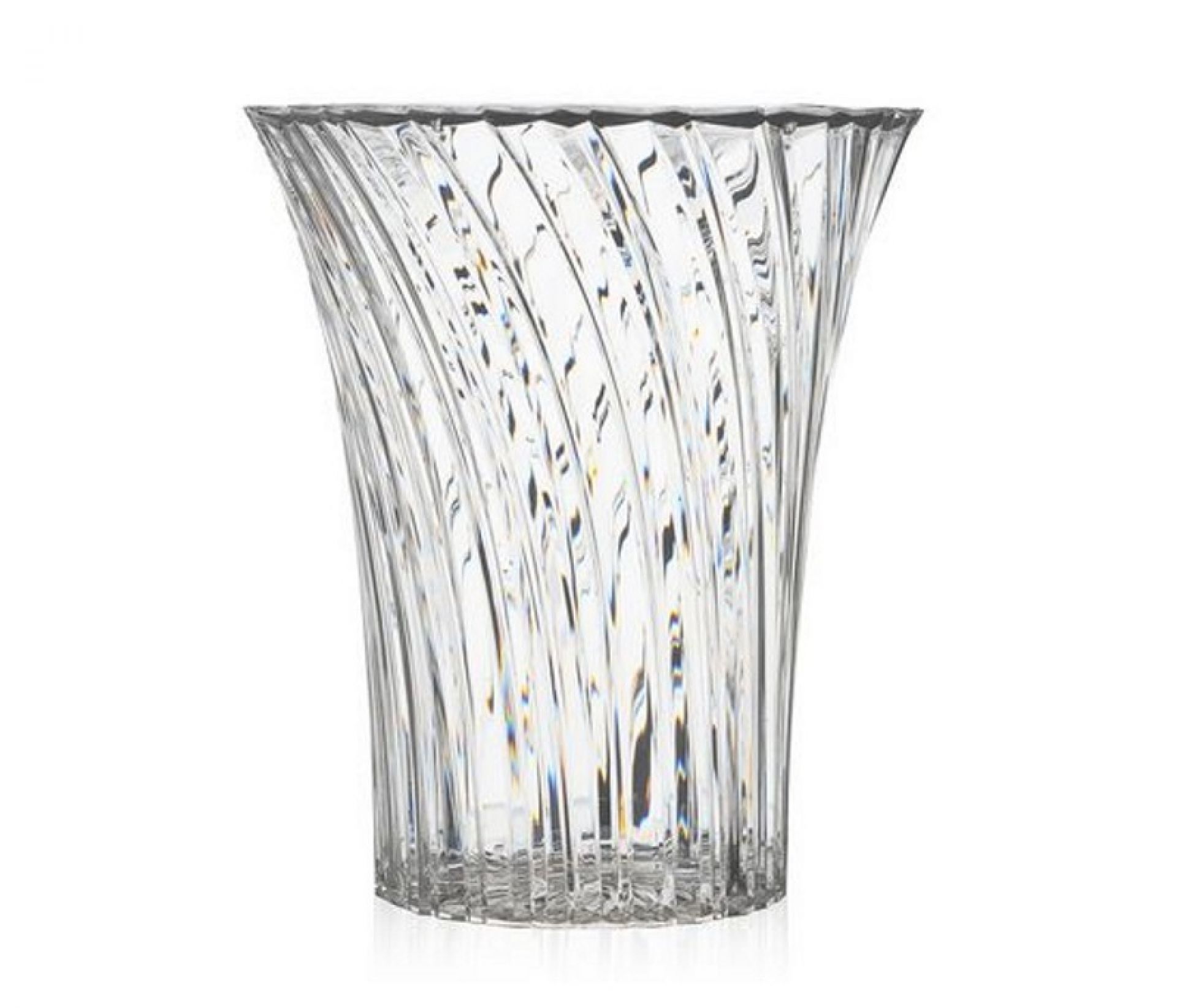 Transparenter Kartell Sparkle Hocker / Beistelltisch mit spiralförmigem Design für moderne Wohnräume, vielseitig und stilvoll.