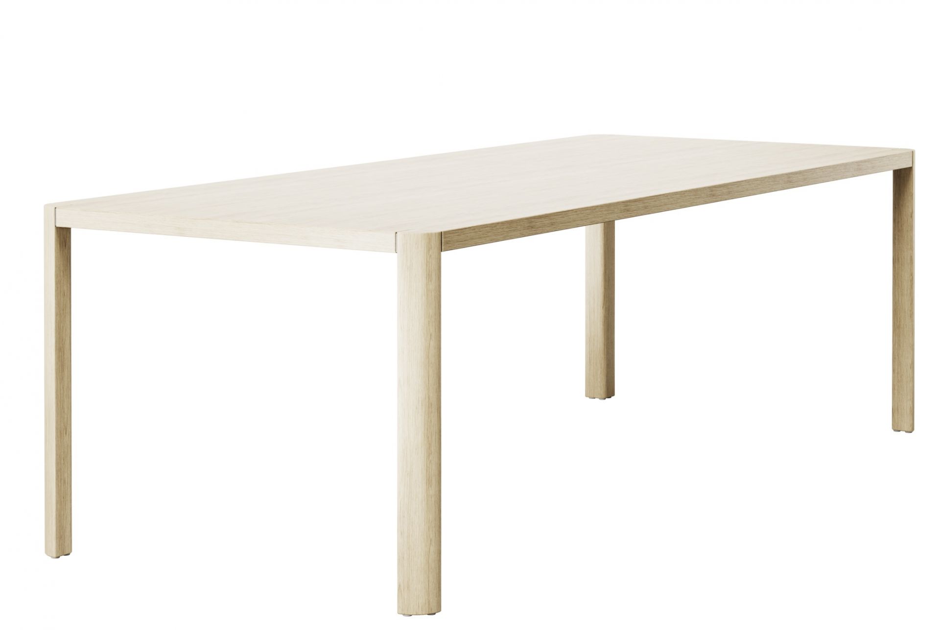 Thonet Esstisch 1140 aus hellem Holz, rechteckig, mit schlichtem Design und vier Beinen.