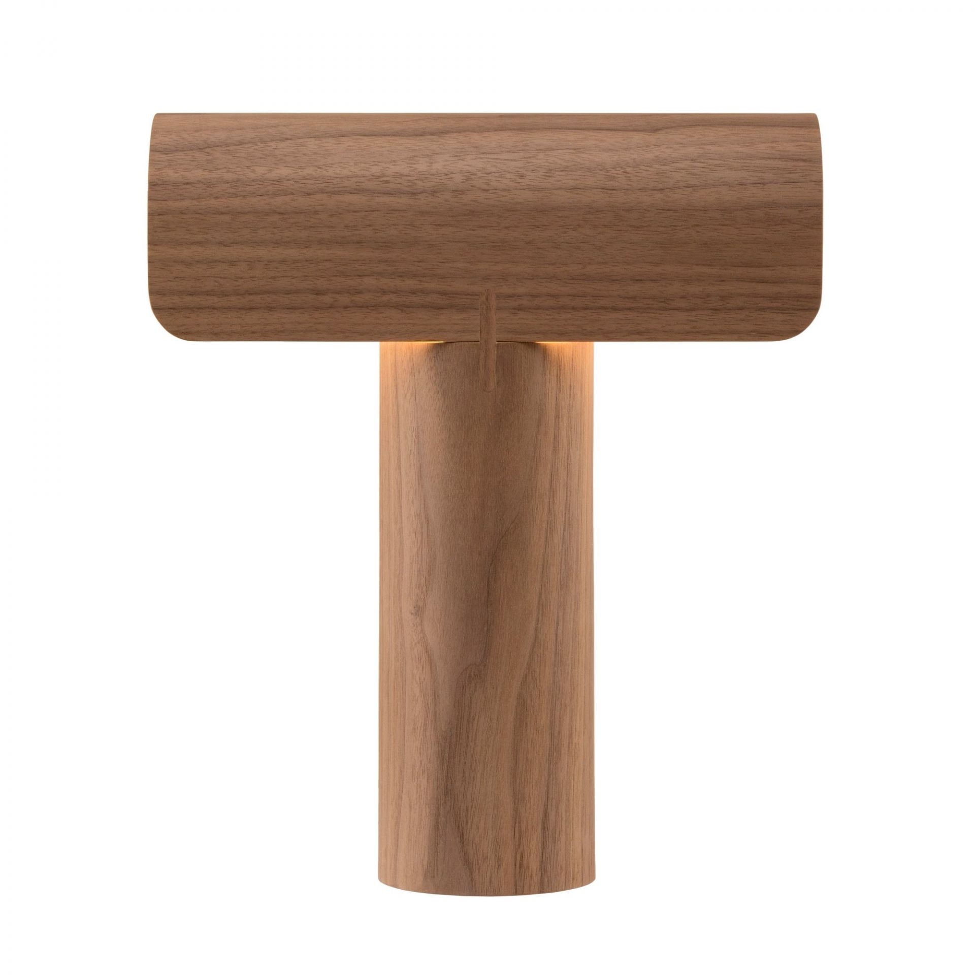 Teelo 8020 Tischleuchte von Secto Design aus Nussbaumholz, modernes Design für Wohnzimmer und Schlafzimmer.