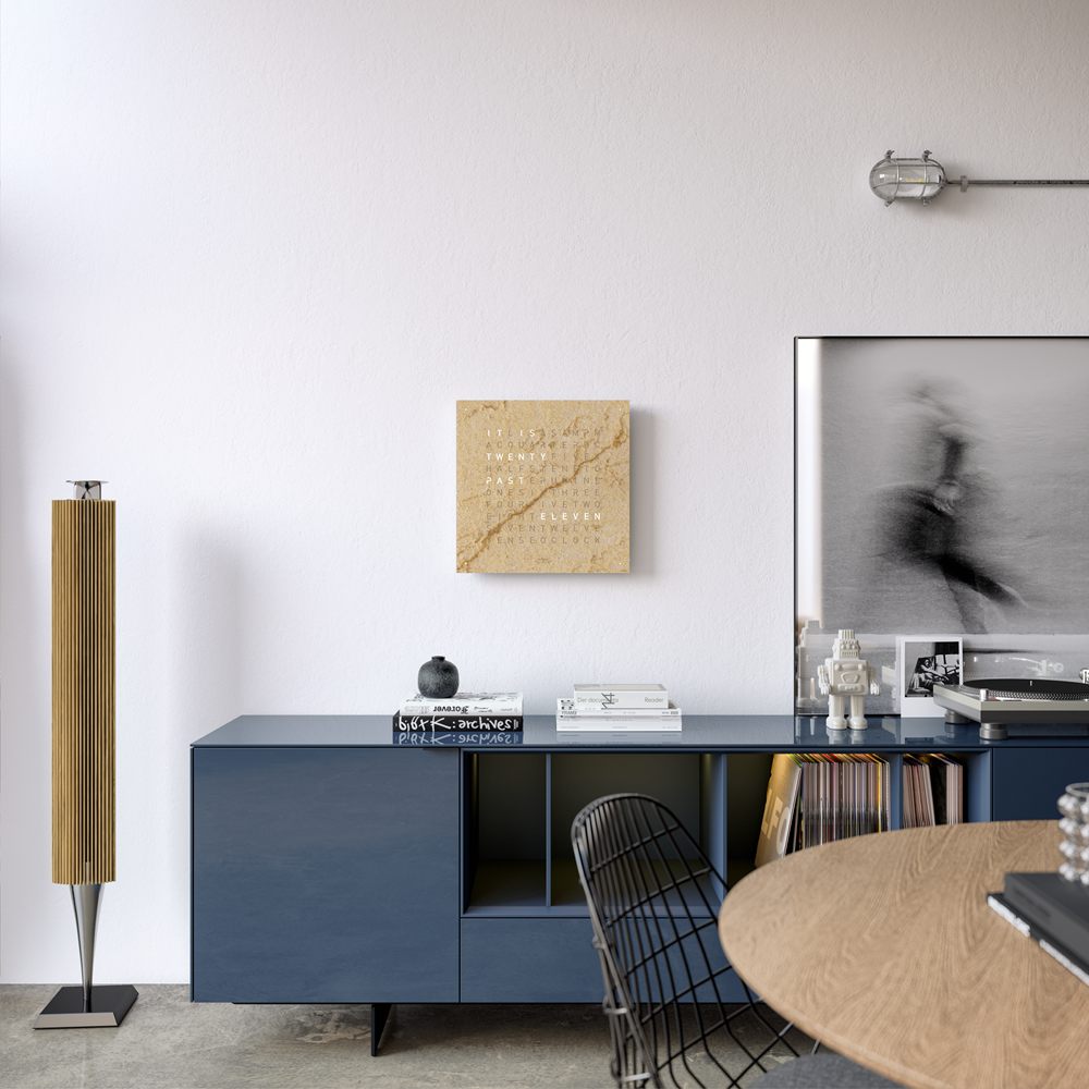 Earth 45 Creator's Edition wandklok / Tijdsobject Engels QLOCKTWO