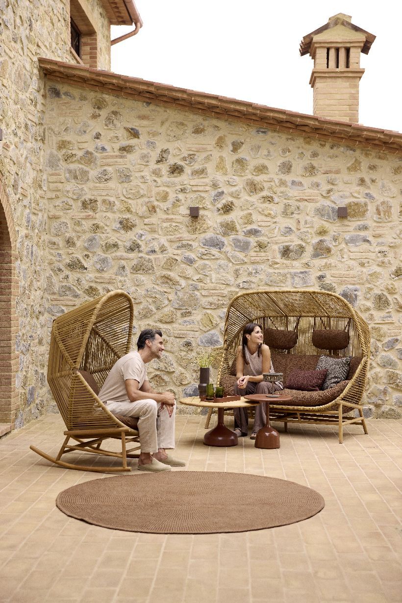 Hive Rocking Chair schommelstoel inclusief zit-, rug- en nekkussen van Cane-Line