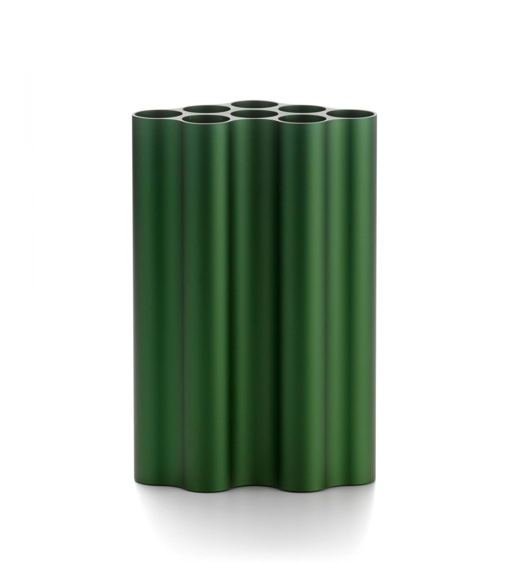 Grüne Nuage Vase von Vitra, wellenförmiges Design mit mehreren Öffnungen für Blumen. Dekorative Blumenvase.