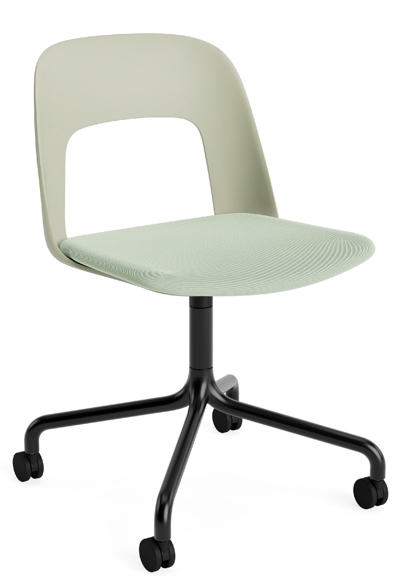Layout Side Chair 163 draaistoel met vier poten van Hay