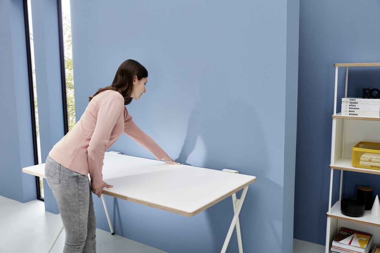 Plato opklapbaar secretaire / bureau van Müller Möbelwerkstätten