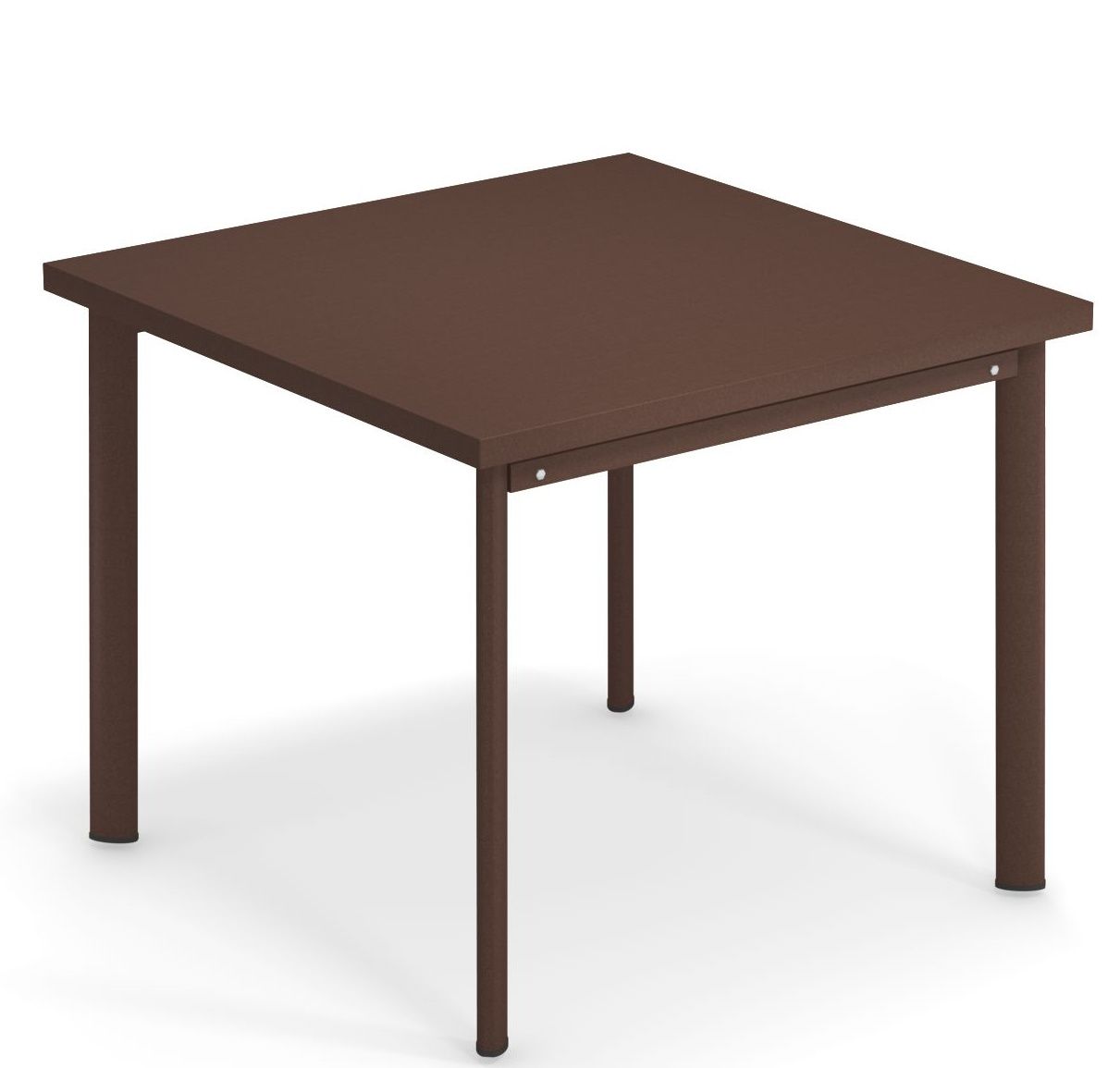Quadratischer, brauner Star Tisch von Emu für den Außenbereich, ideal für Garten und Terrasse.