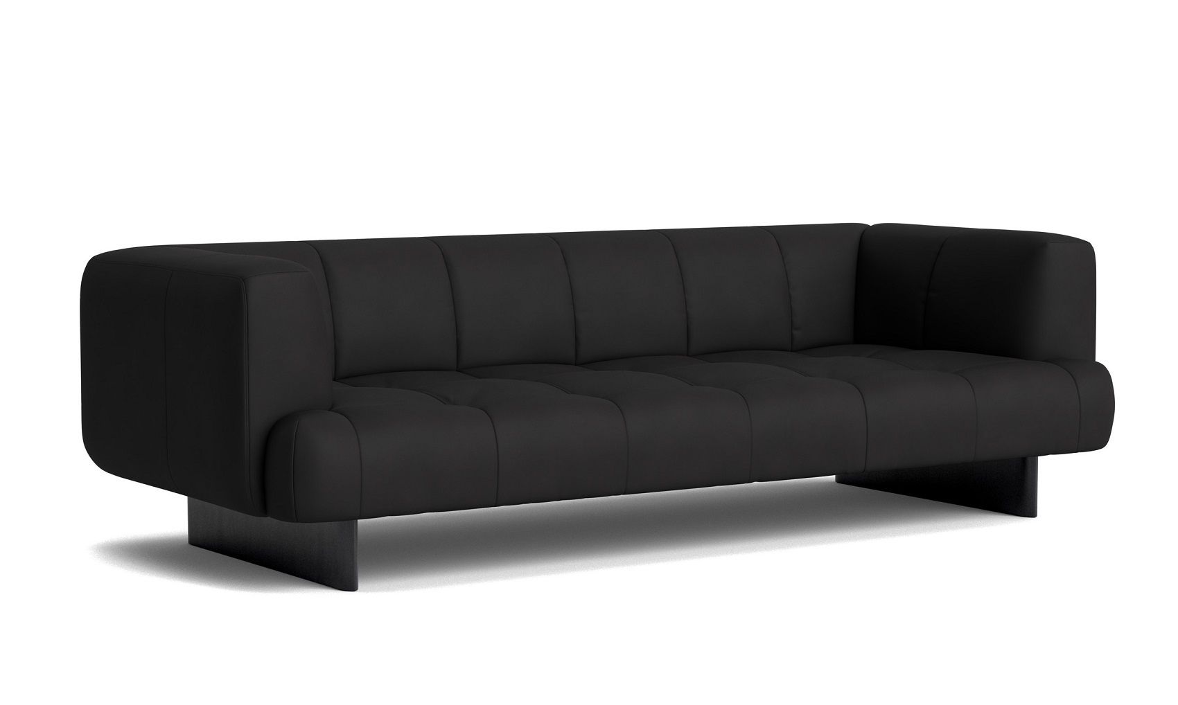 Schwarzes Quilton Sofa von Hay, modernes 3-Sitzer Sofa mit minimalistischem Design für Wohnzimmer und Lounge.