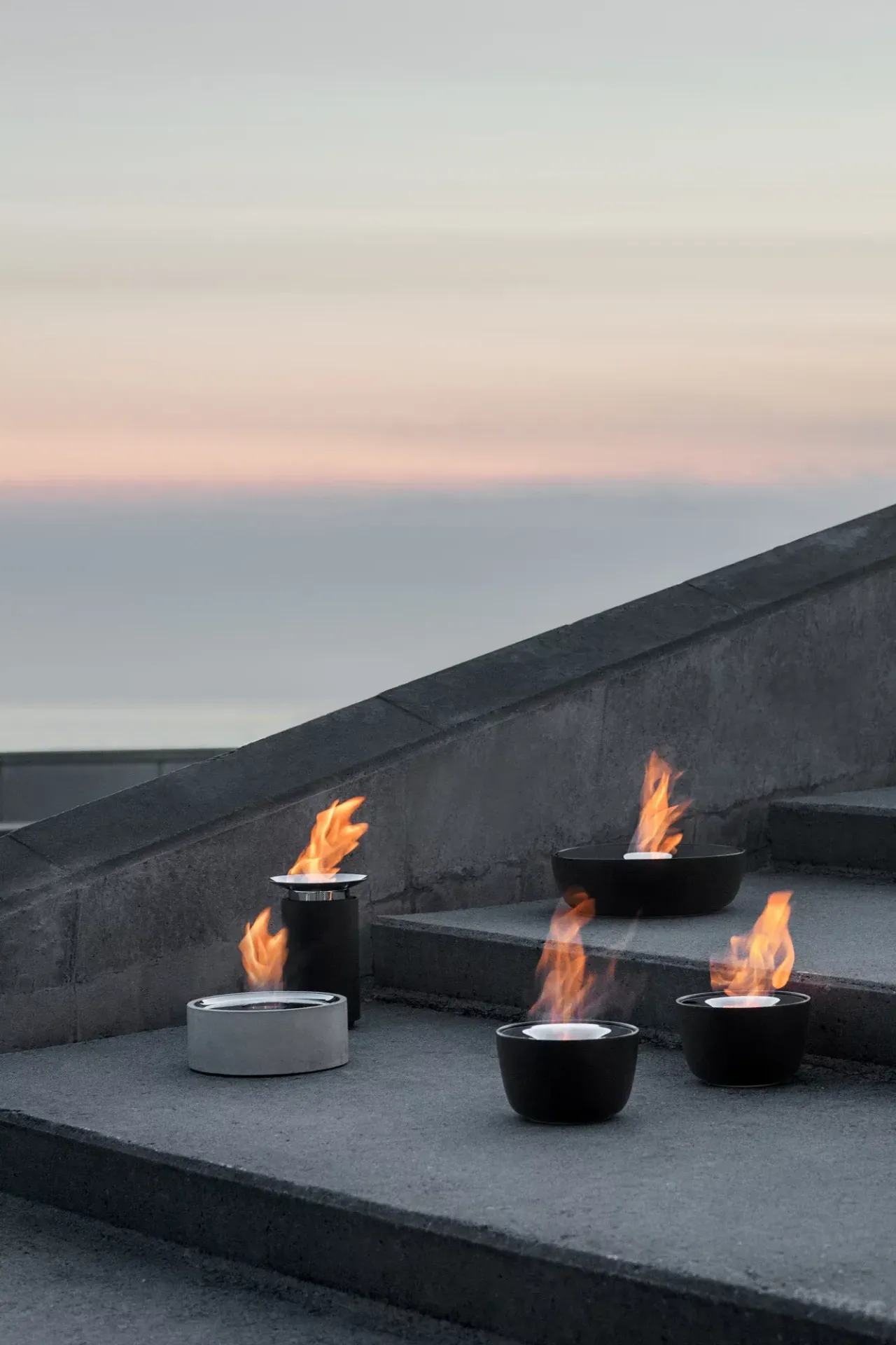 Fuoco Gelfuervoorziening van roestvrij staal van Blomus UNIEK EXEMPLAAR