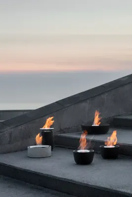 Fuoco Gelfuervoorziening van roestvrij staal van Blomus UNIEK EXEMPLAAR
