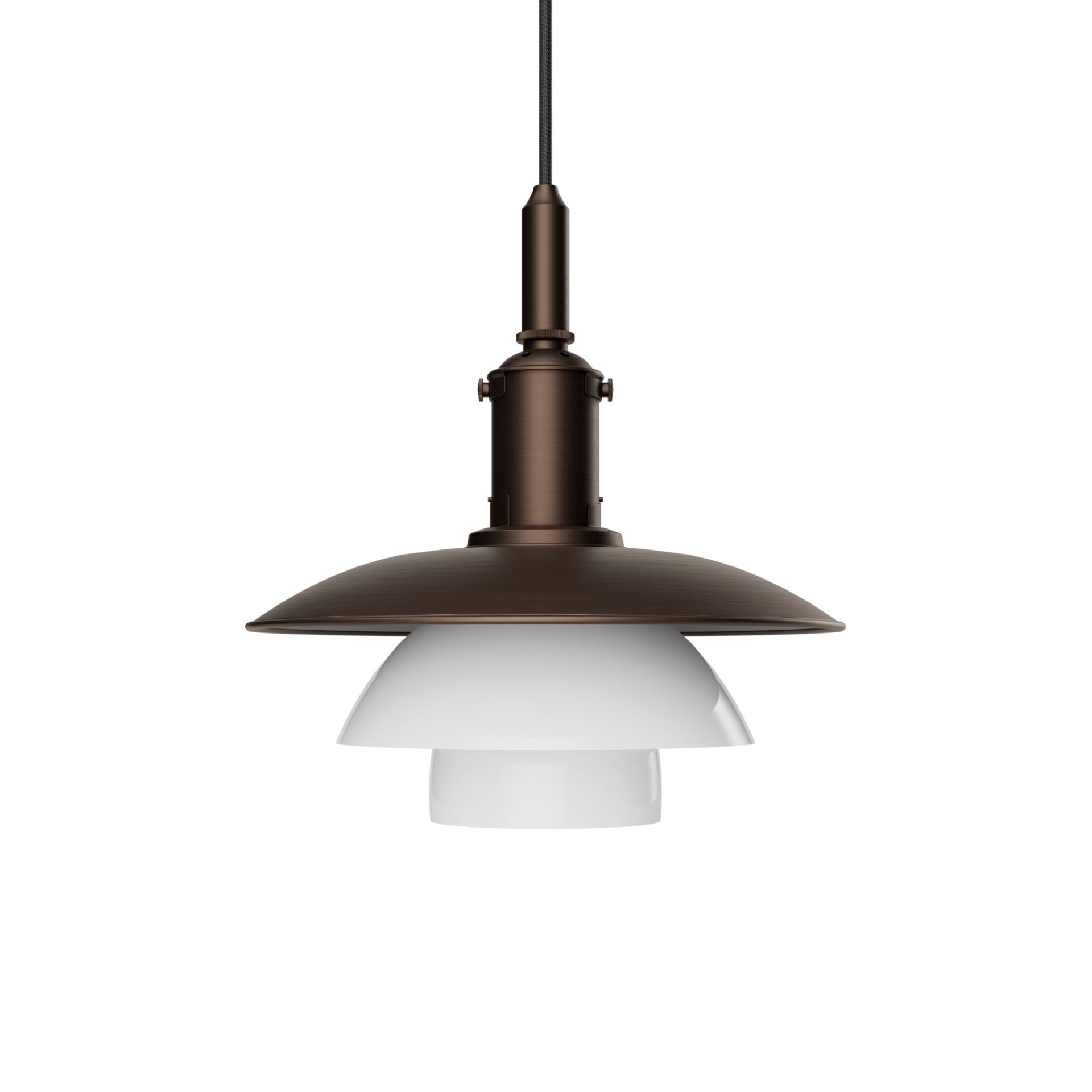 PH 3/3 Aged Brass Opal hanglamp Louis Poulsen UNIEK EXEMPLAAR