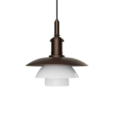 PH 3/3 Aged Brass Opal hanglamp Louis Poulsen UNIEK EXEMPLAAR