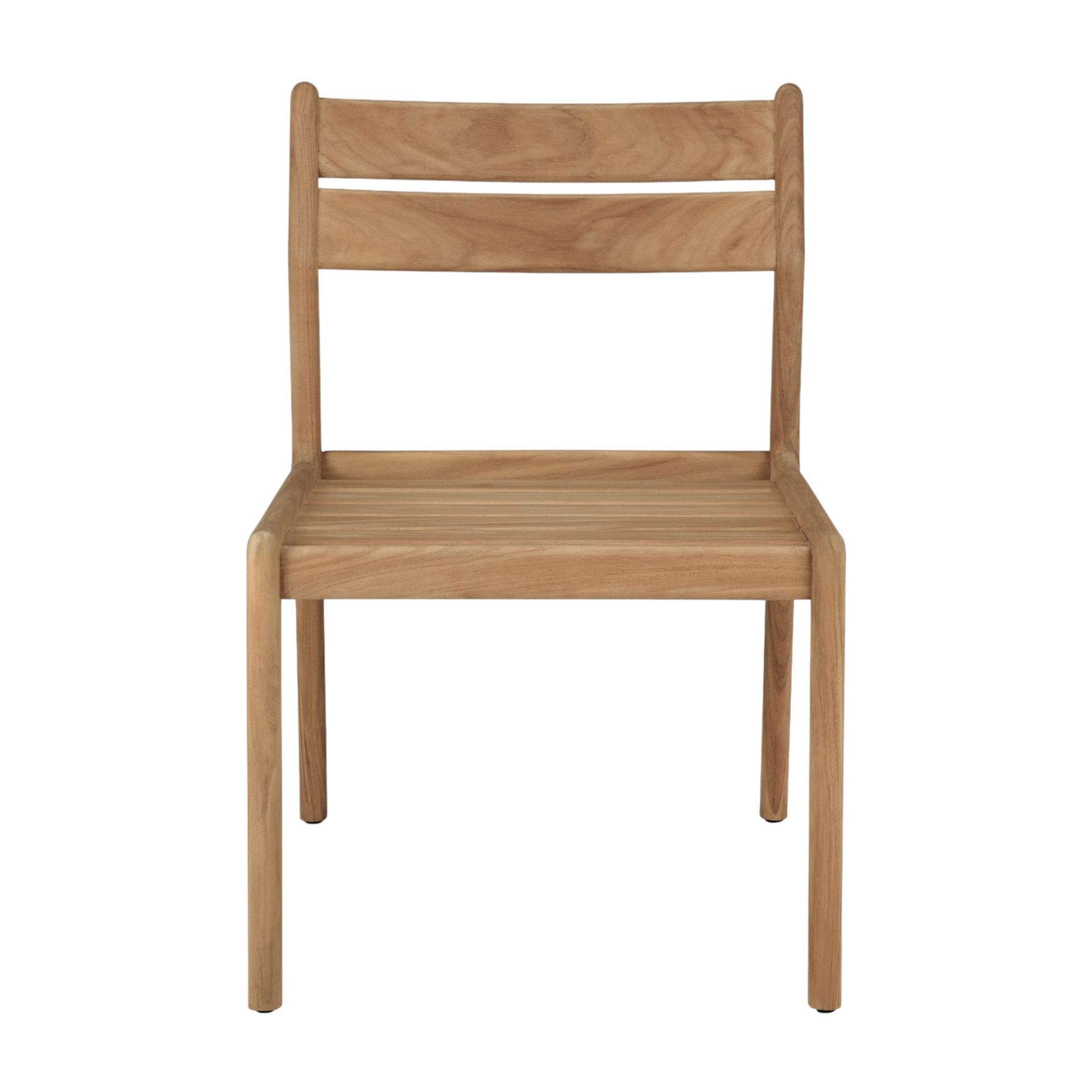 Jack Outdoor Stuhl von Ethnicraft: Teakholz Gartenstuhl mit Lattenmuster, ideal für den Außenbereich.