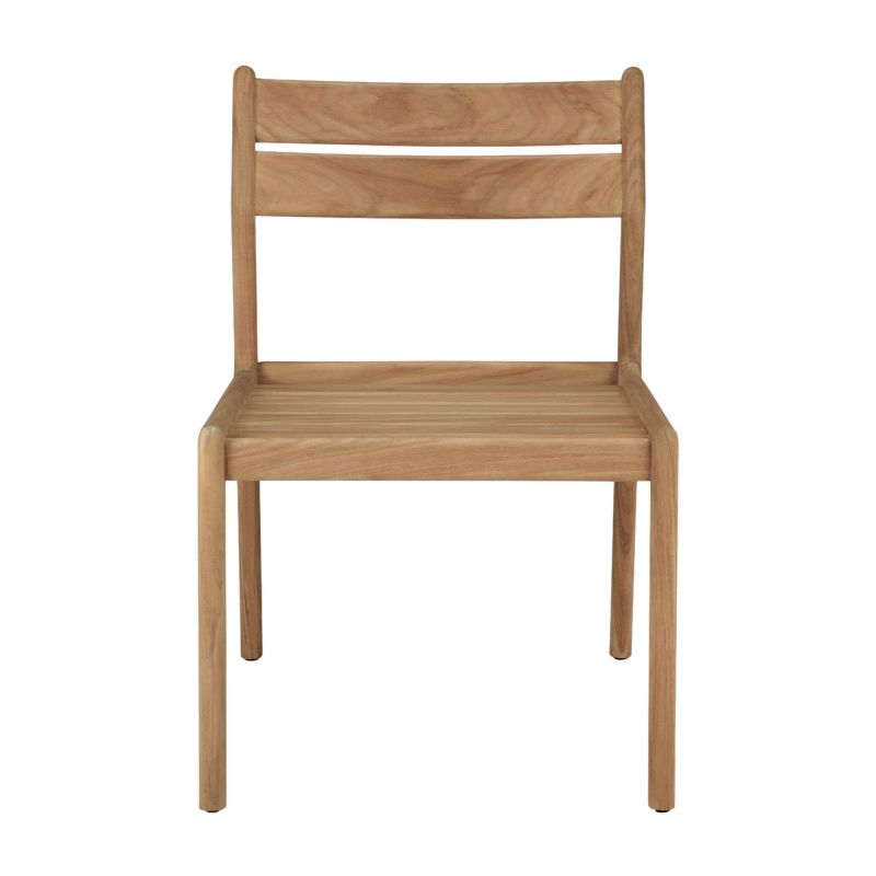 Jack Outdoor Stuhl von Ethnicraft: Teakholz Gartenstuhl mit Lattenmuster, ideal für den Außenbereich.