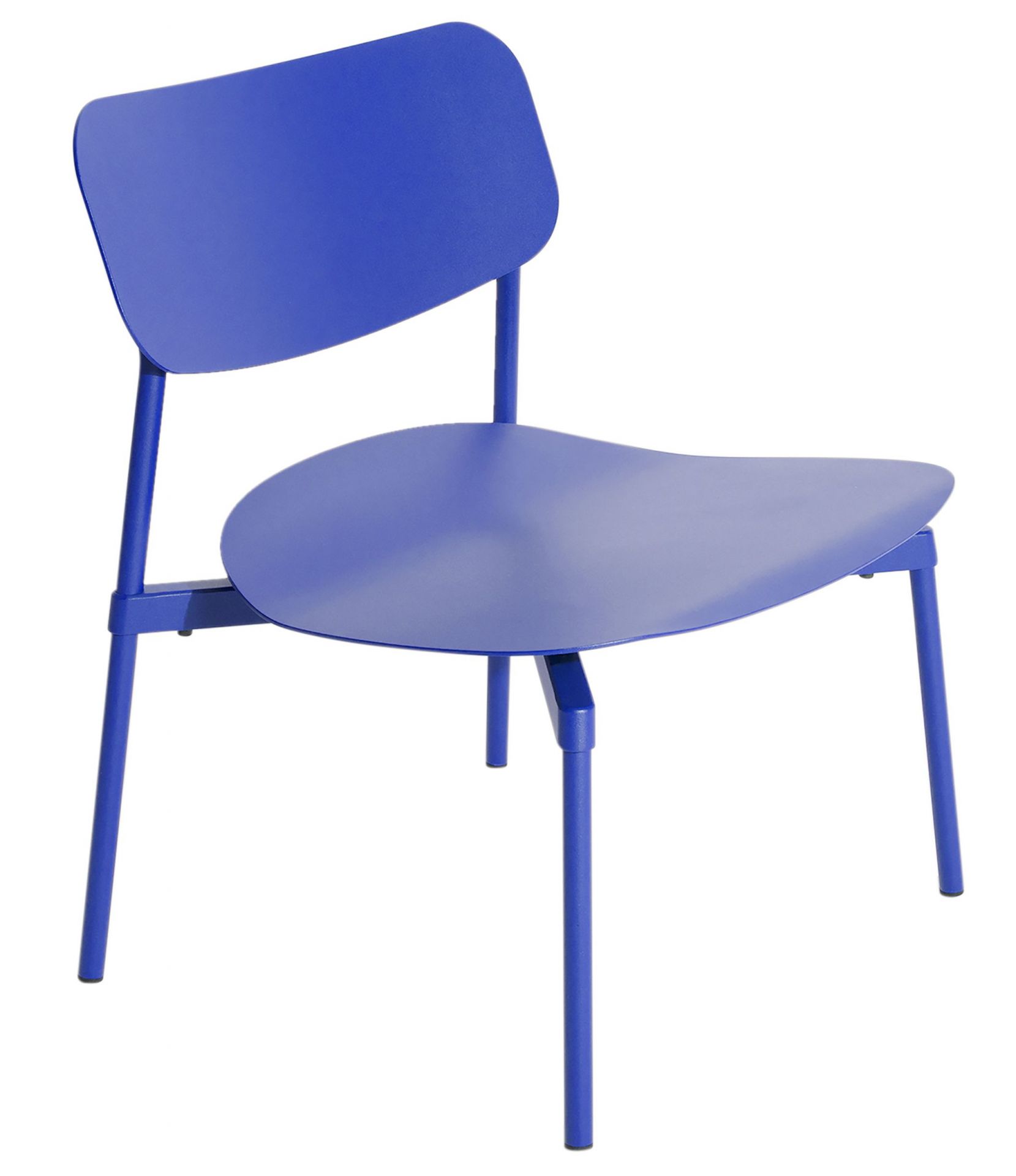 Blauer Fromme Lounge Chair Sessel von Petite Friture, moderner Design Sessel für Wohnzimmer.