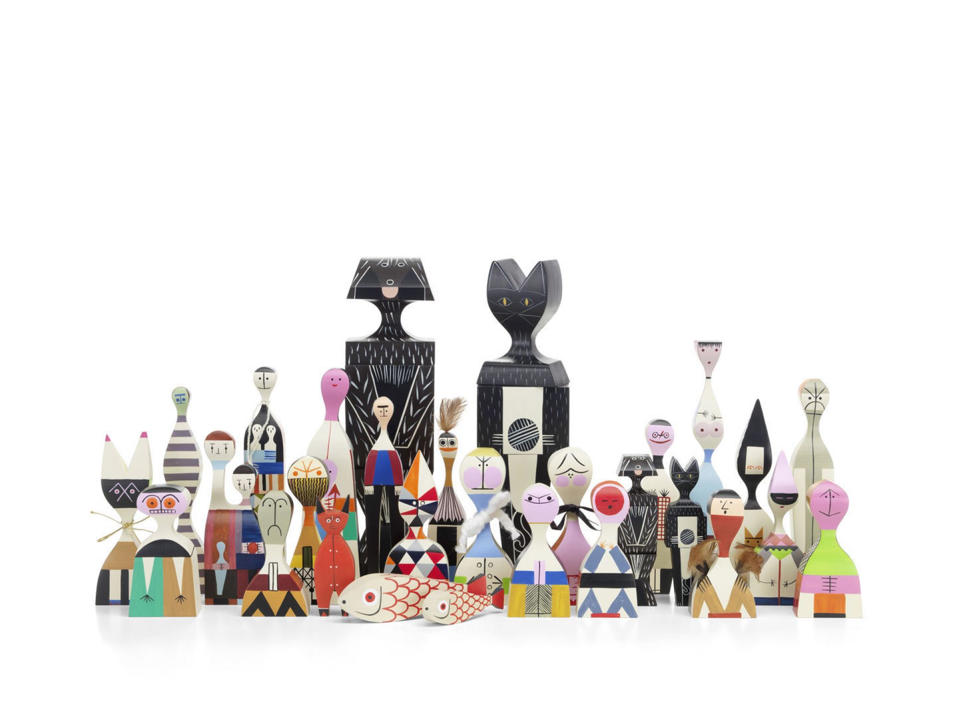 Vitra Wooden Dolls Holzfiguren Kollektion, dekorative Holzfiguren im skandinavischen Design für Kinder und Sammler.