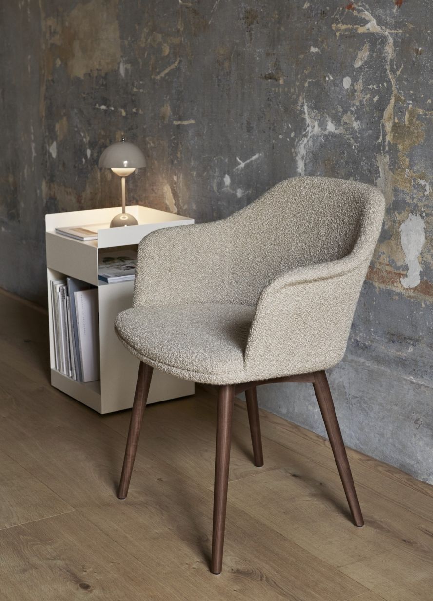 Flowerpot VP9 draagbare acculamp / tafellamp met USB AndTradition grijs-beige
