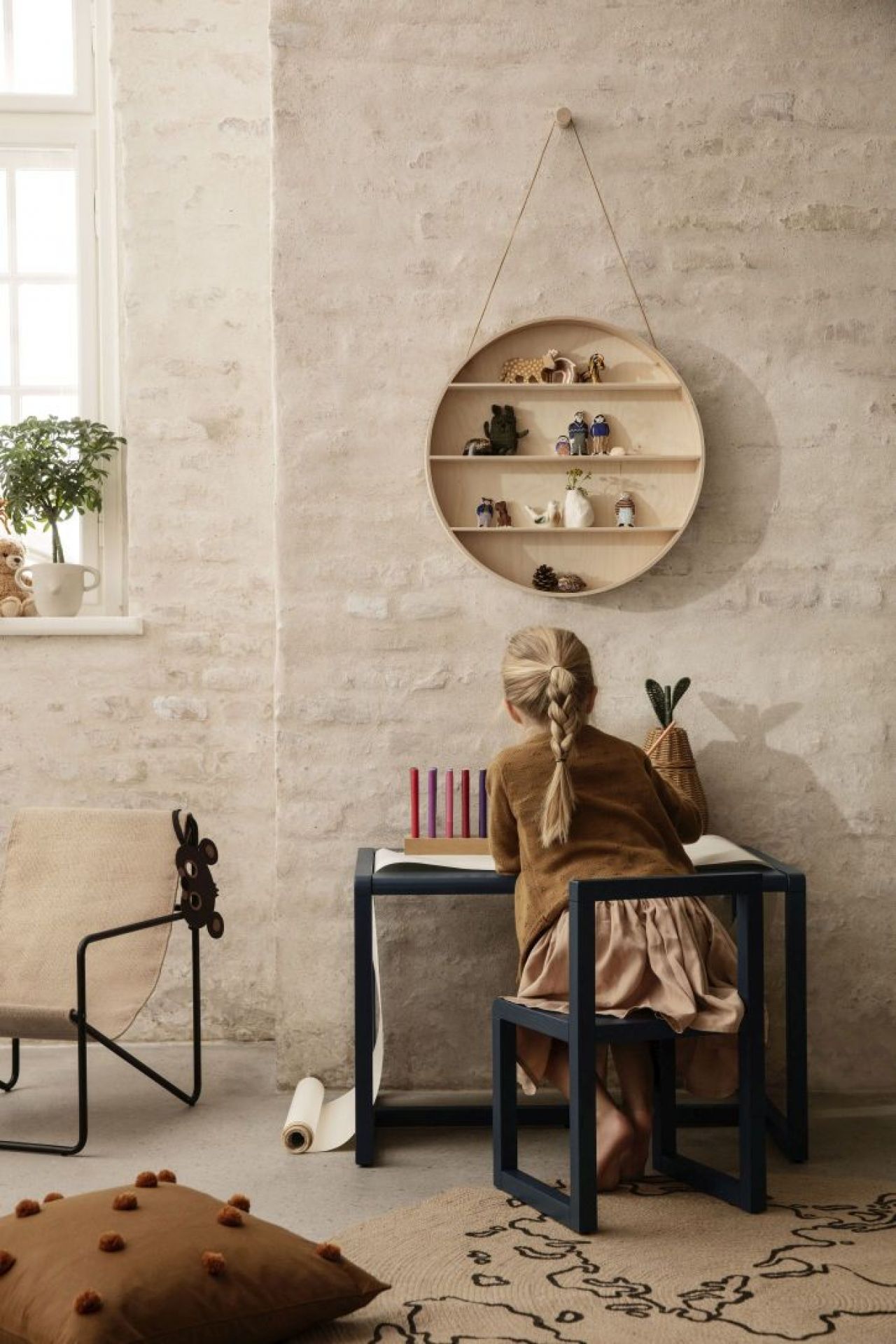 Little Architect Desk-tafel donkerblauw Ferm Living UNIEK EXEMPLAAR