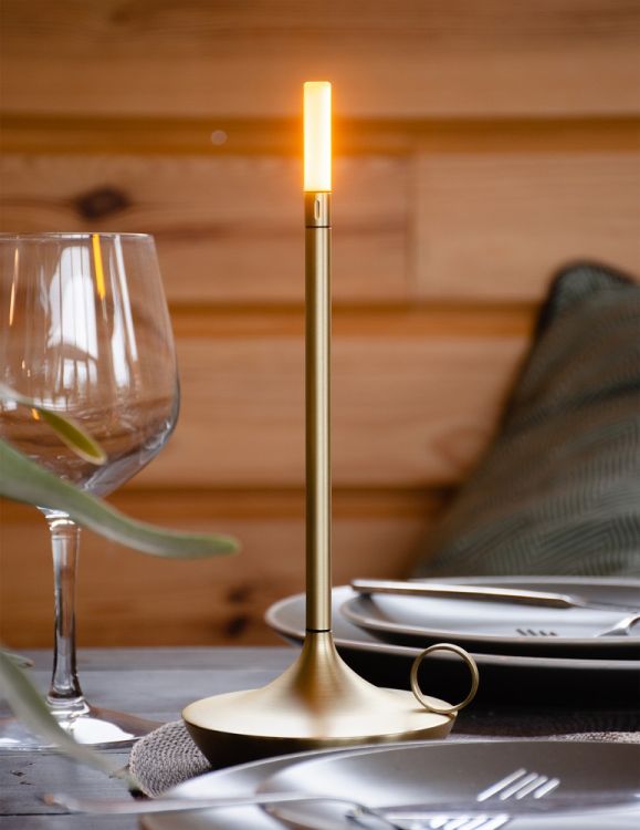 Wick draagbare acculamp / tafellamp met USB Graypants