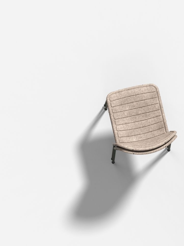 Flax Stacker Chair: Moderner Loungesessel aus Flachs, minimalistisches Design für Wohnzimmer und Wartebereiche.