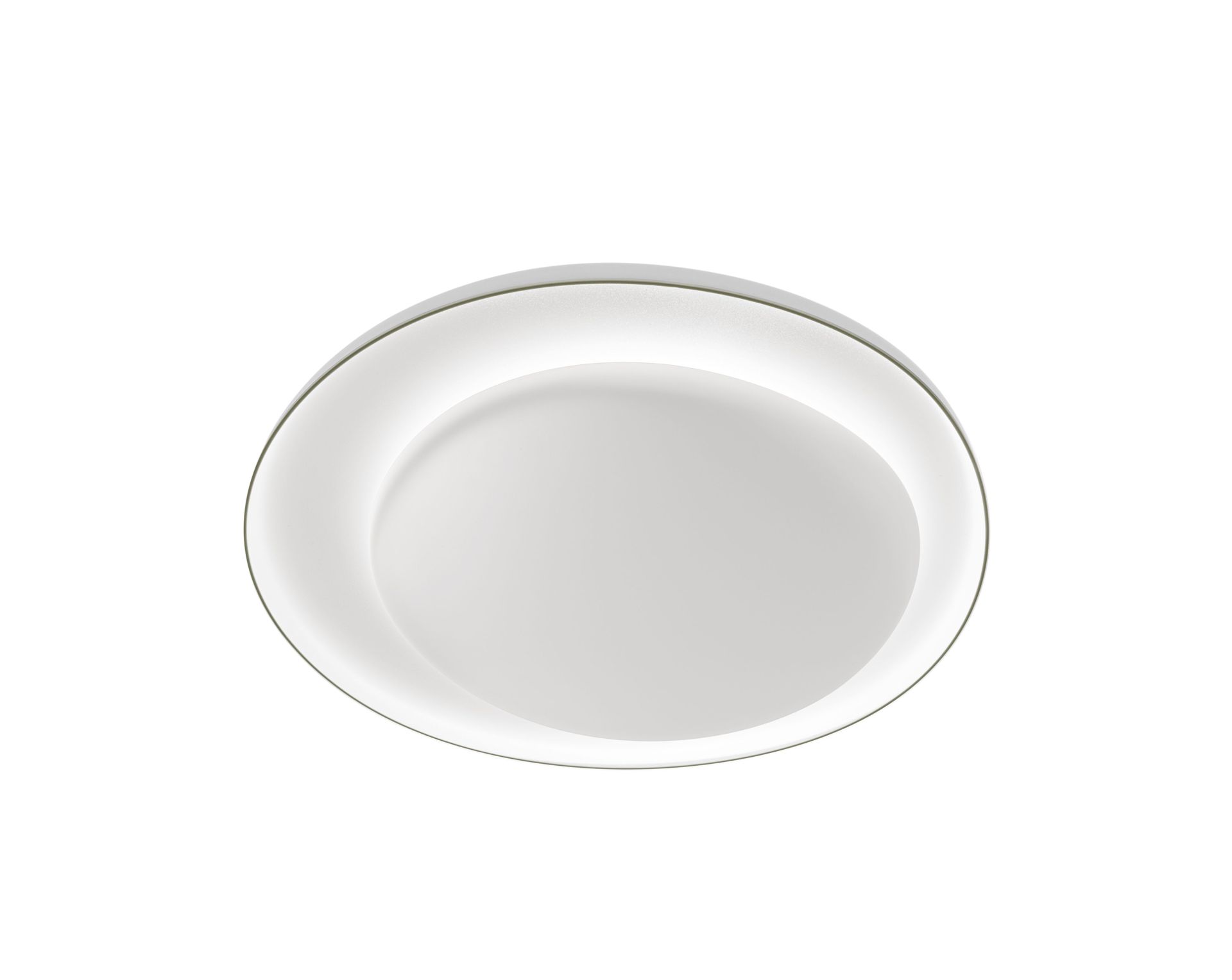 Weiße Bahia Mini Wandleuchte von Foscarini mit indirektem Licht für moderne Wohnräume.