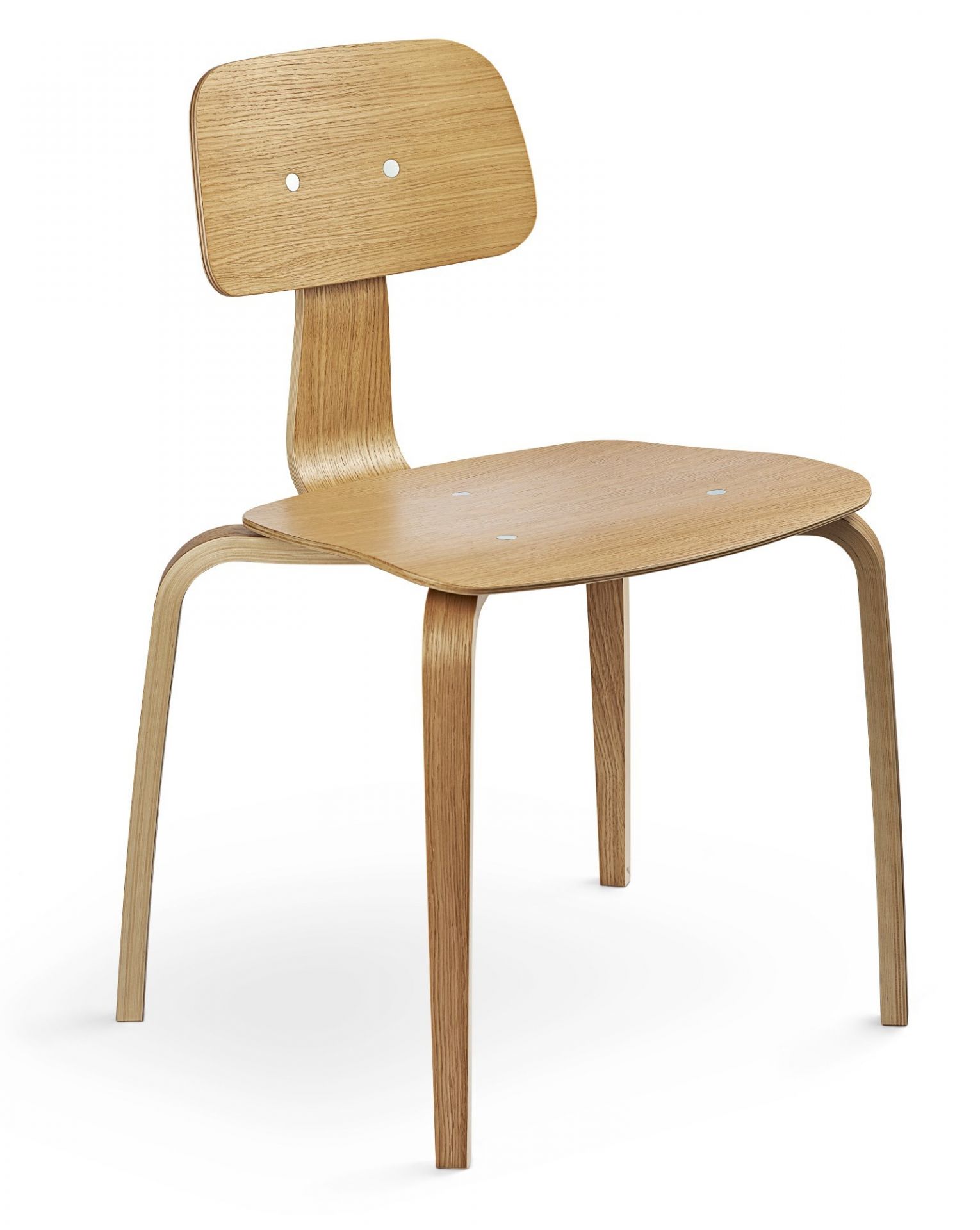 Kevi Stuhl: Holzstuhl Modell 2070 in Montana-Eiche, minimalistisches Design für Büro und Wohnraum.