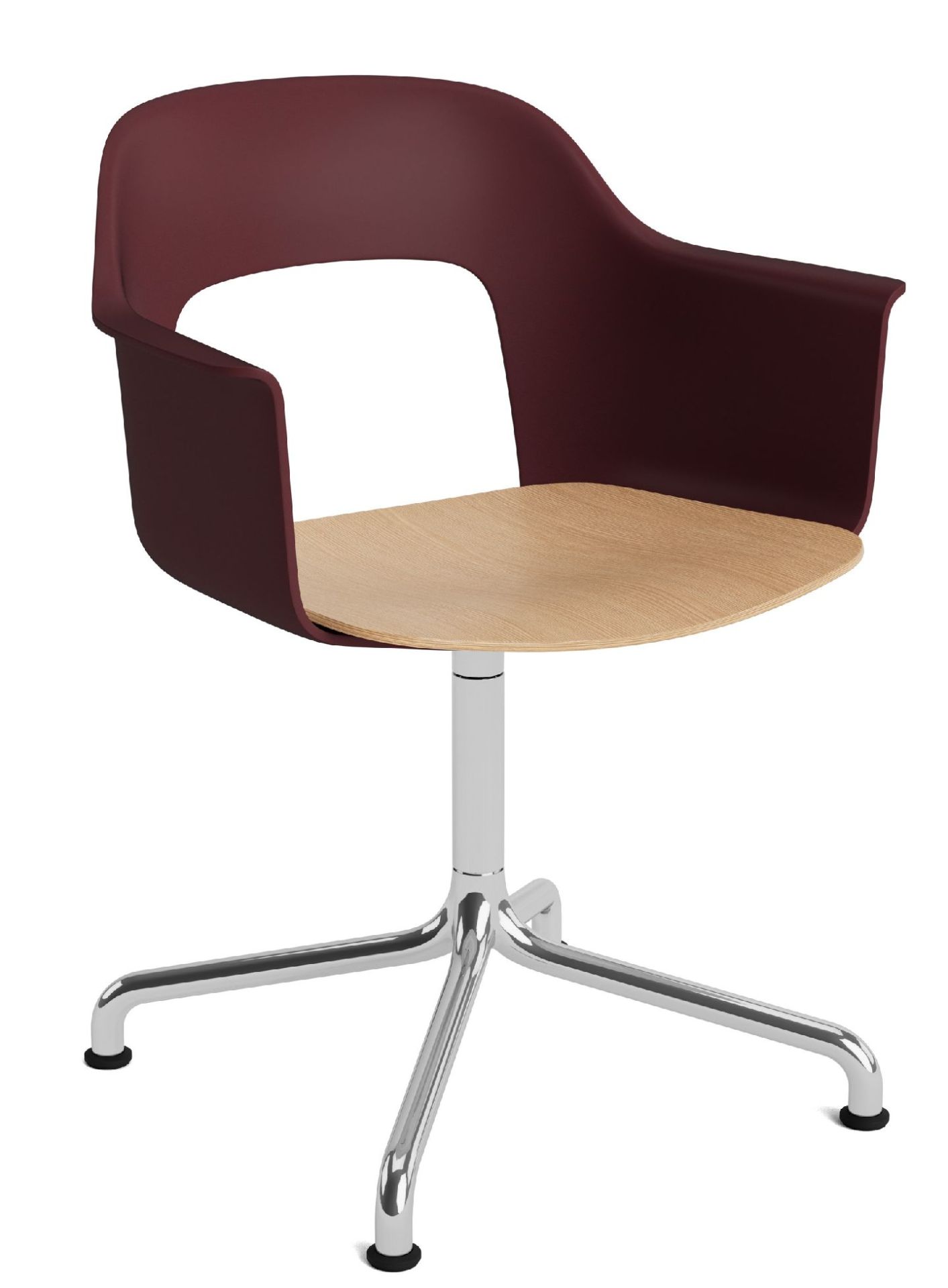 Layout Armchair 252 Fauteuil met 4-sterrenvoet, draaivoet met gebogen kruis Hay
