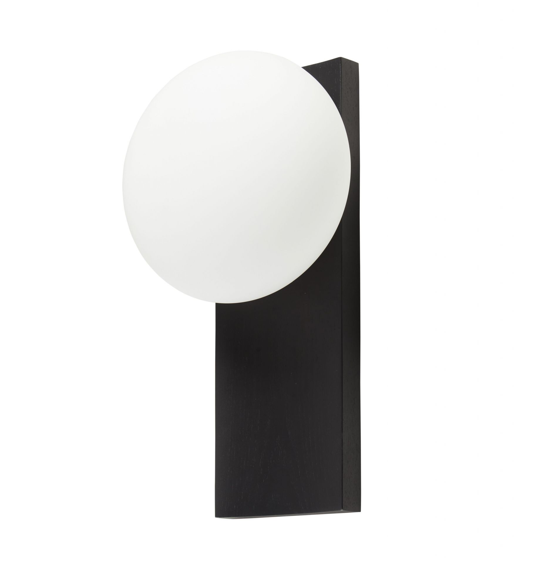 Dew tafel- en wandlamp, essenhout, zwart gelakt, Woud