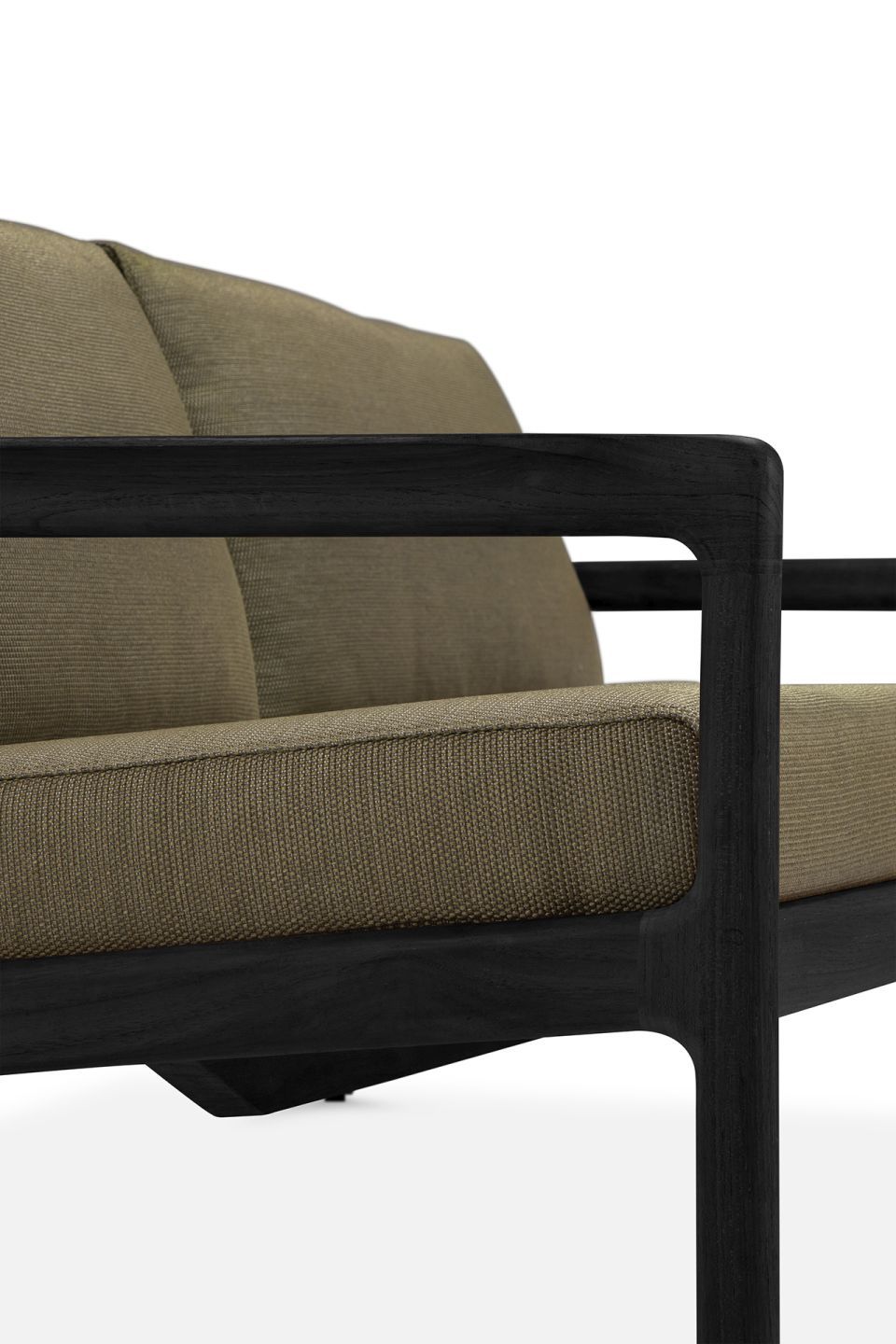 Jack Outdoor tweezitsbank van teakhout, zwart gelakt, Ethnicraft