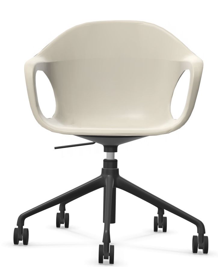 Elephantino fauteuil met vijfpootsonderstel en wieltjes van KRISTALIA