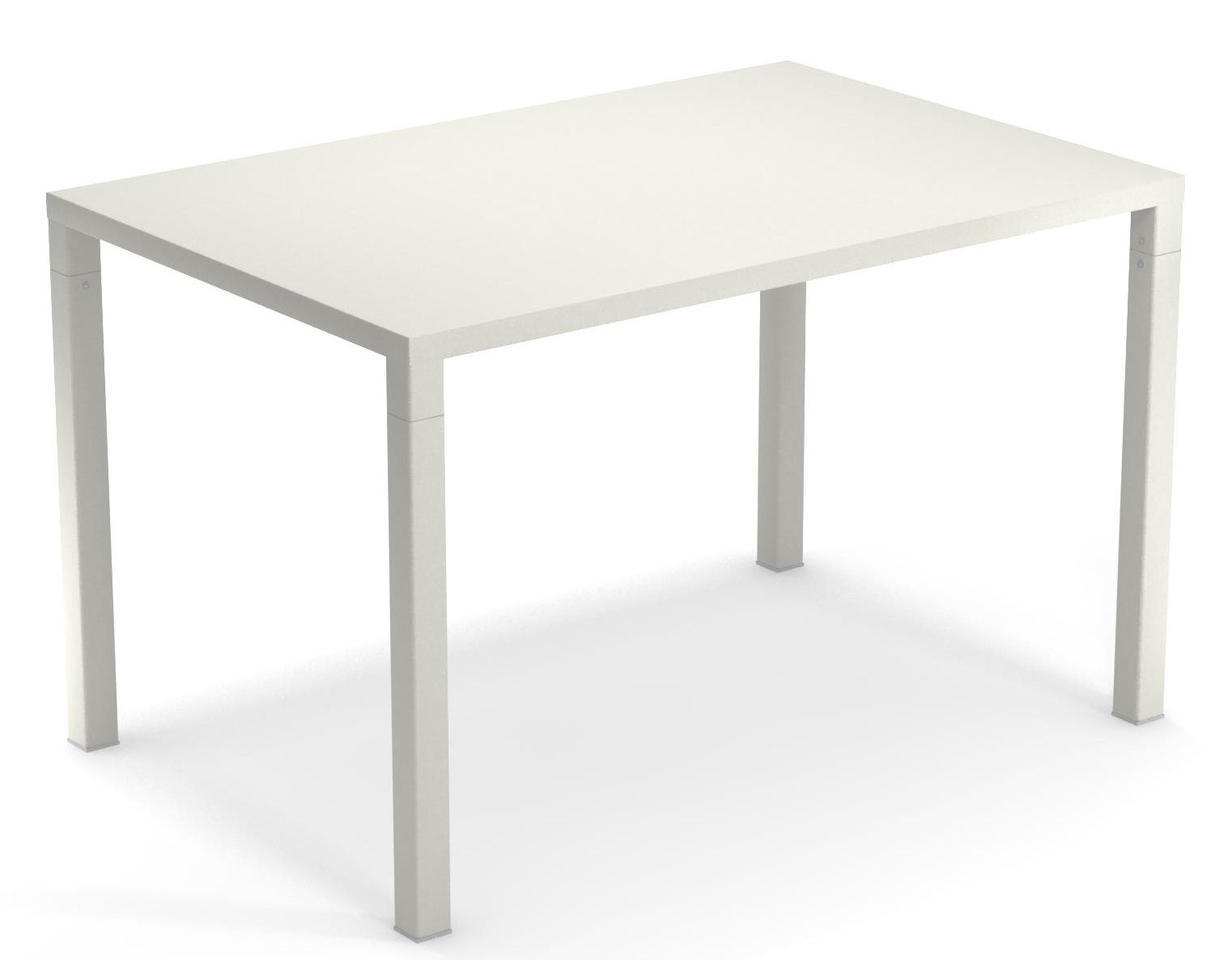 Weißer Nova Tisch Outdoor von Emu, moderner Gartentisch mit minimalistischem Design und rechteckiger Tischplatte.