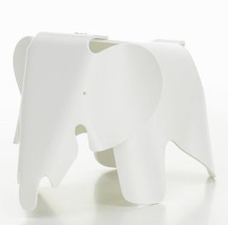 Eames Elephant Small klein RE Vitra Wit