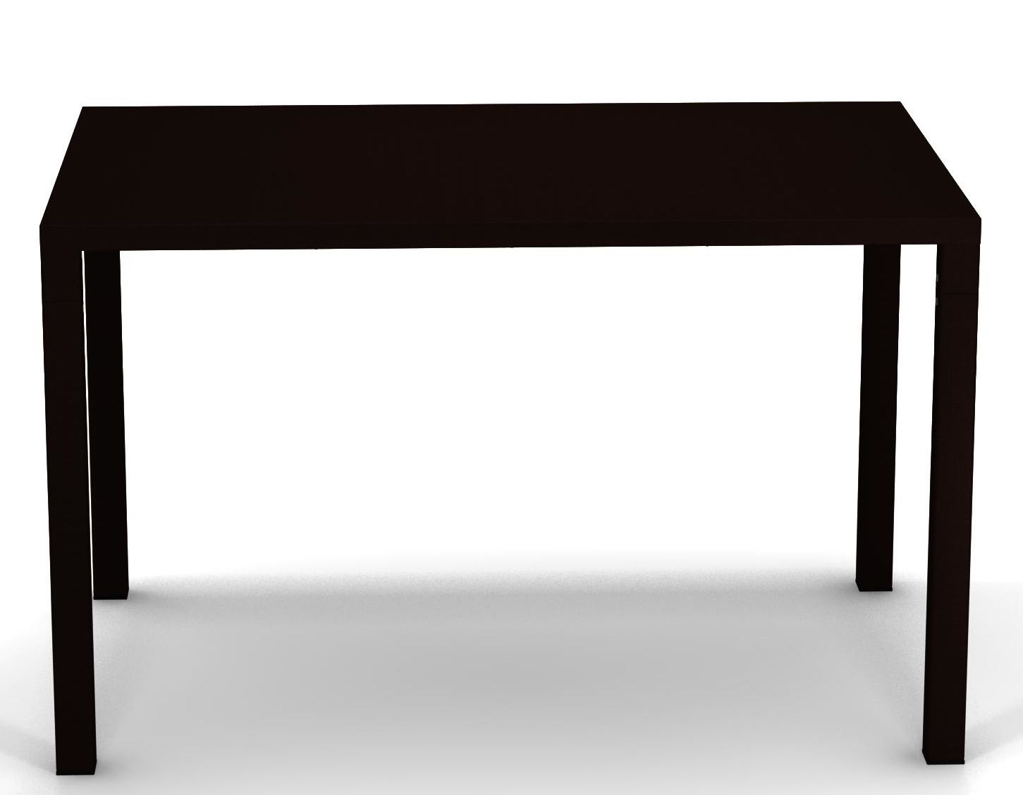 Nova Tisch Outdoor von Emu, brauner Gartentisch mit rechteckiger Tischplatte und vier Beinen.